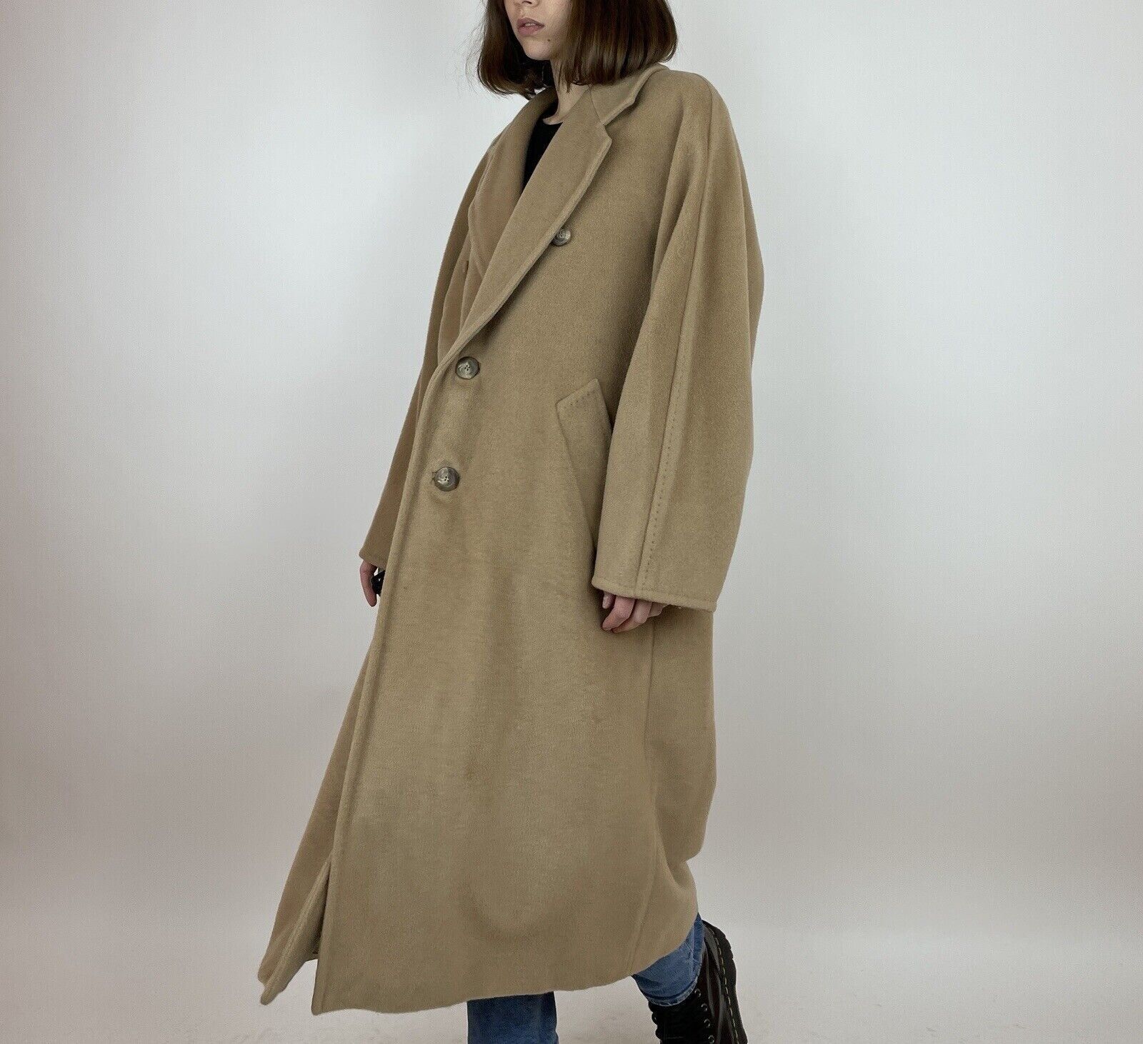 Max Mara Vintage Max Mara Iconic Camel Coat Double Breasted Cashmere Size S / US 4 / IT 40 - 9 Thumbnail