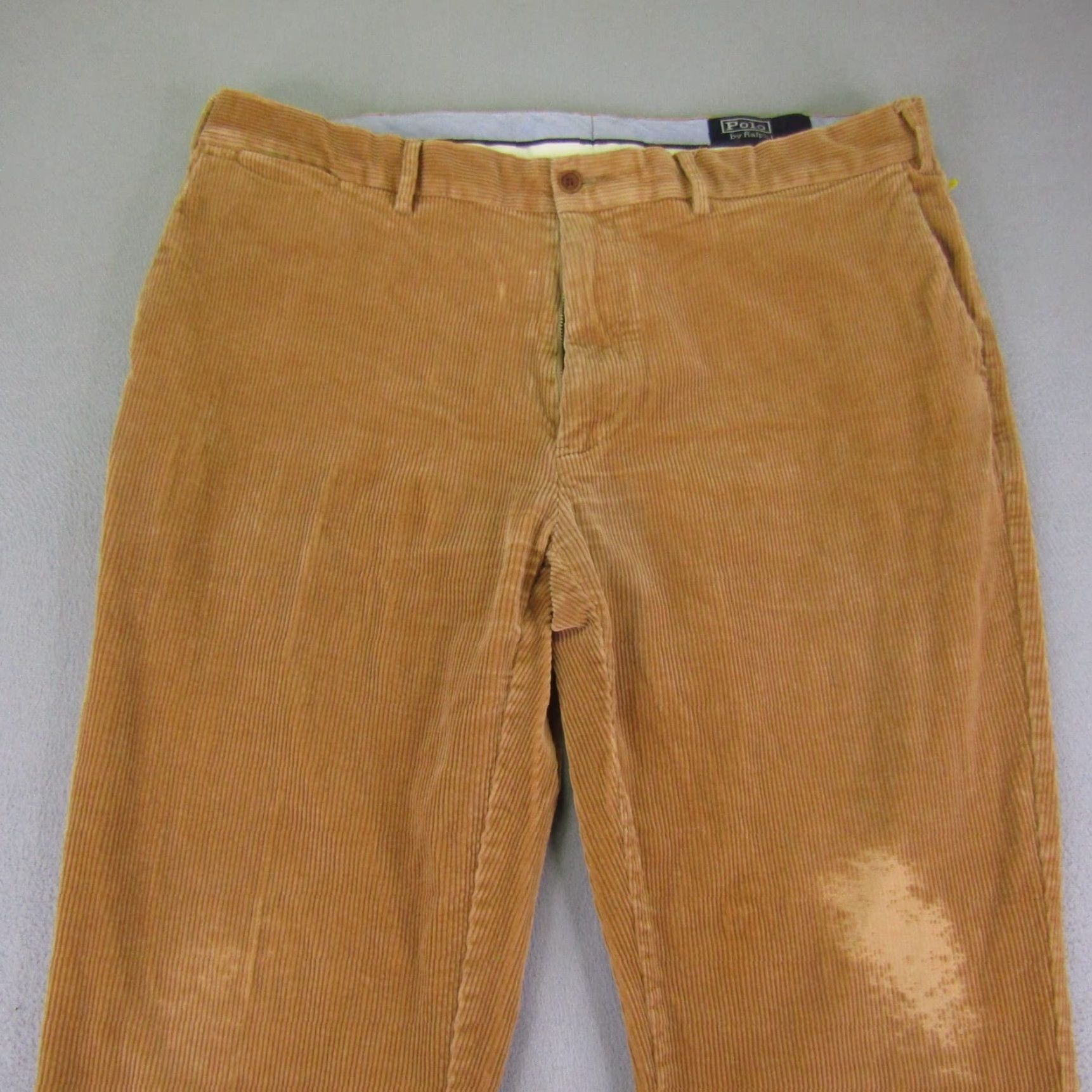 Polo Ralph Lauren VINTAGE Polo Ralph Lauren Pants Mens 40x30 Chino Corduroy Beige Khaki Regular Stretch Front Pockets 1990s Mens Size US M / EU 48-50 / 2 - 2 Thumbnail