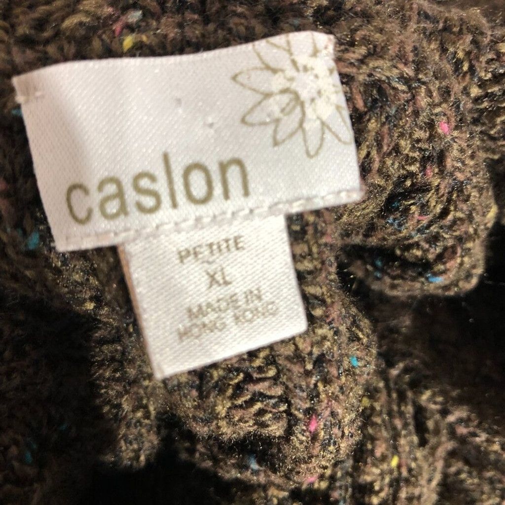 Vintage 90s Y2K ribbed knit brown cotton sweater stretchy Sz M L Size L / US 10 / IT 46 - 9 Thumbnail