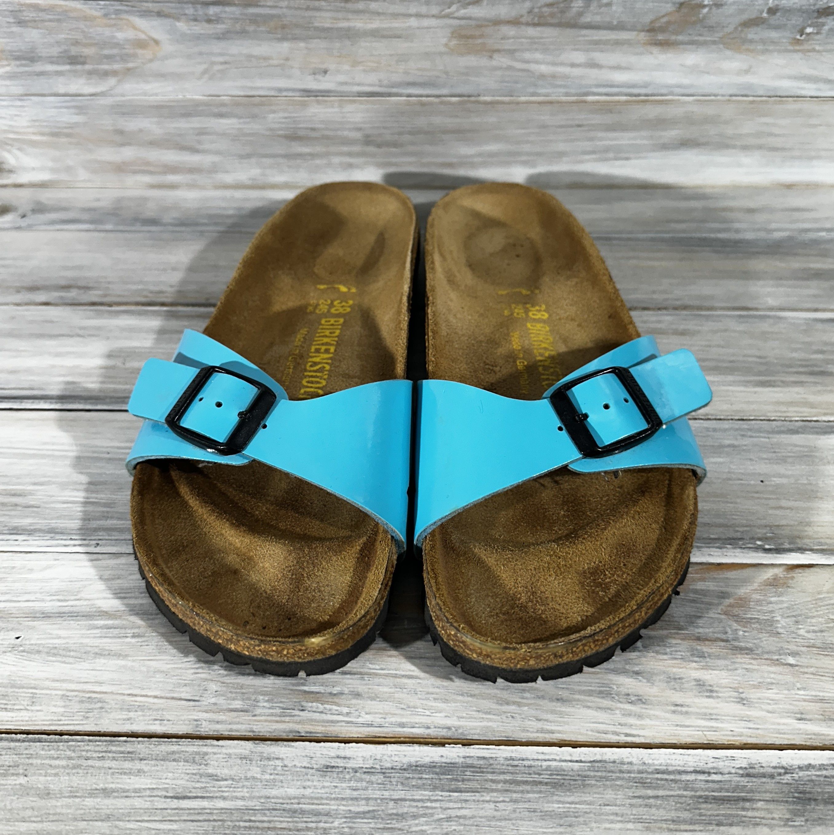 Birkenstock Birkenstock Madrid Birko-Flor Women's Leather Slide Sandals Size US 7 / IT 37 - 3 Thumbnail
