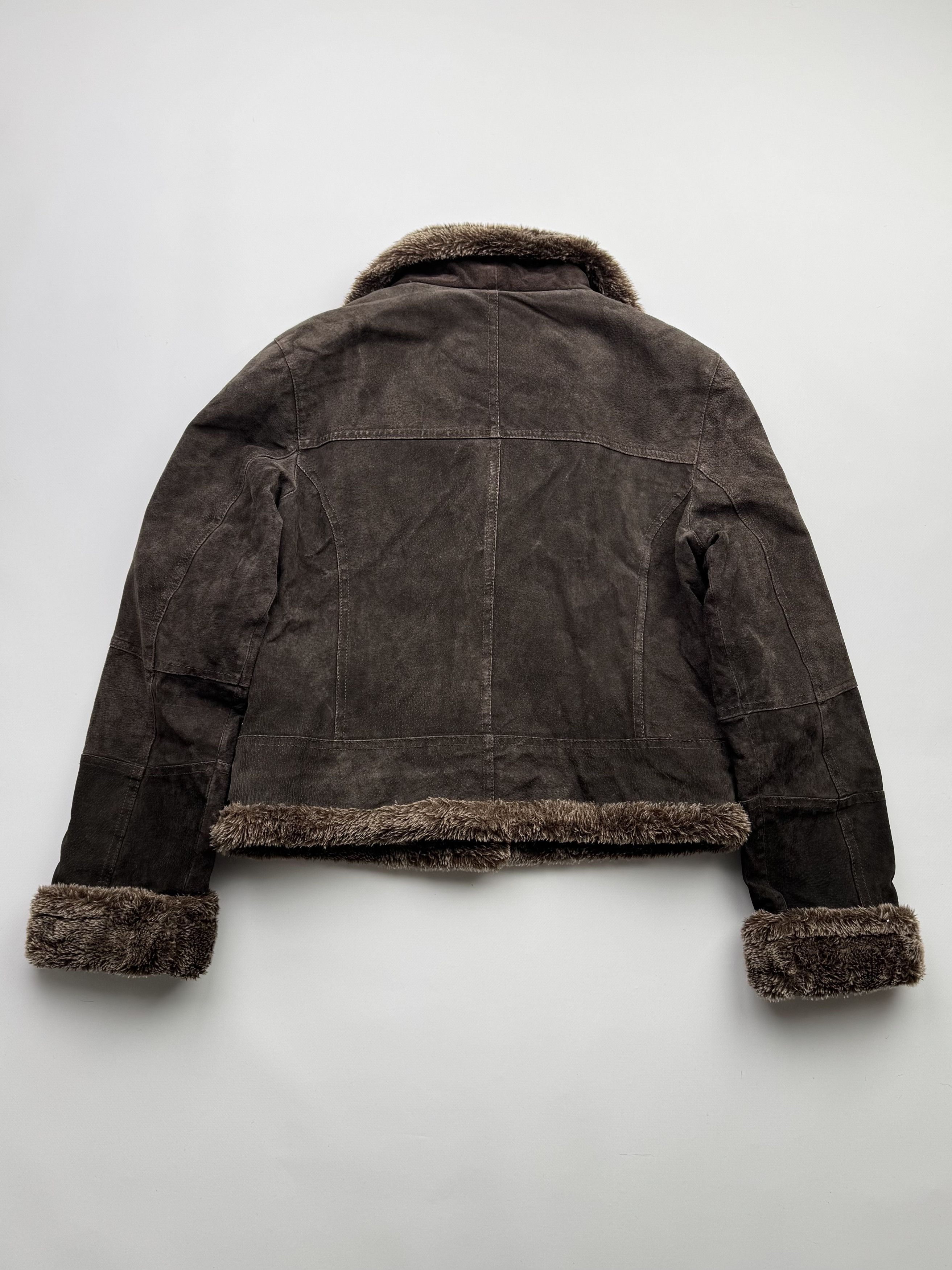 Vintage Vintage Suede Cropped Jacket With Faux SheepskinB310(V320)E2 Size M / US 6-8 / IT 42-44 - 8 Thumbnail