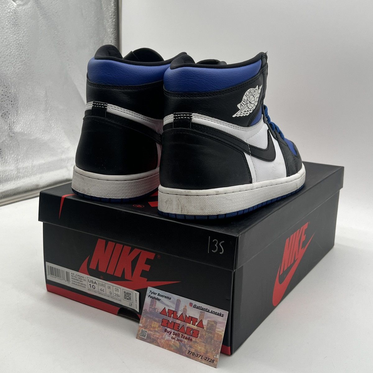Nike Air Jordan 1 high Royal toe Size US 10 / EU 43 - 5 Thumbnail