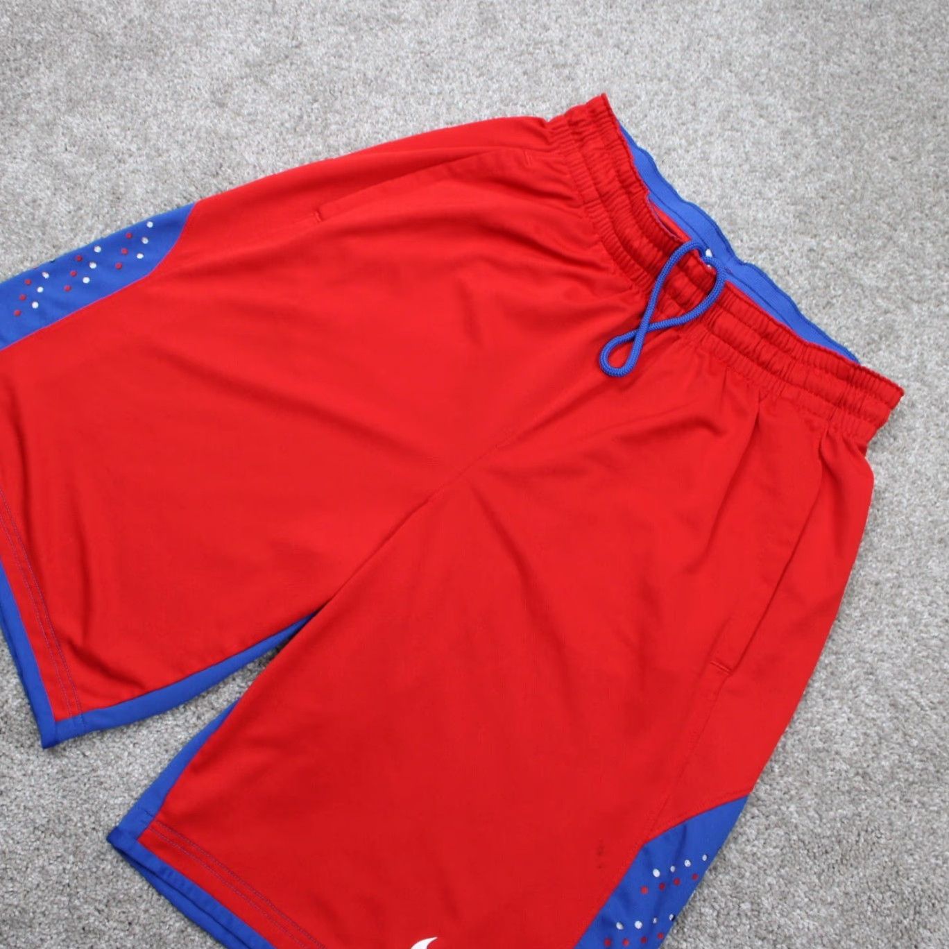 Nike Nike Victory Shorts Mens Medium Red/Blue Dri-Fit Polyester Drawstring 11" inseam Size US 31 - 3 Thumbnail