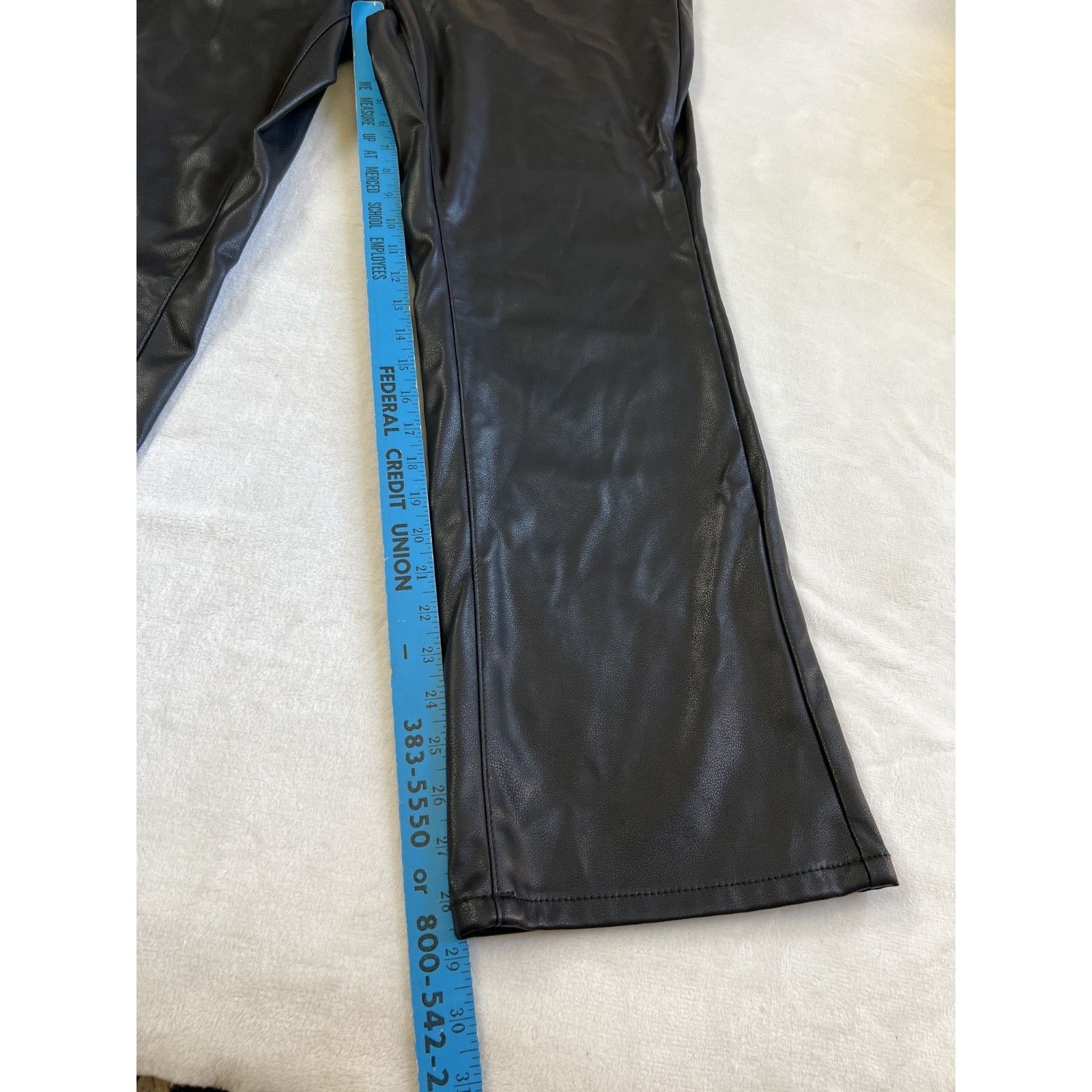 Judy Blue Judy Blue Faux Leather Front Black Straight Fit Jeans Women Size 36" / US 14 / IT 50 - 3 Thumbnail