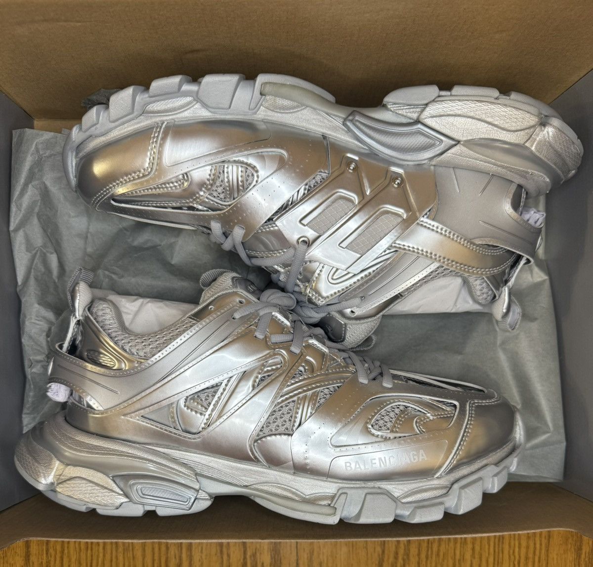 Balenciaga Balenciaga Track Sneaker (Metallic) Size US 9 / EU 42 - 1 Thumbnail