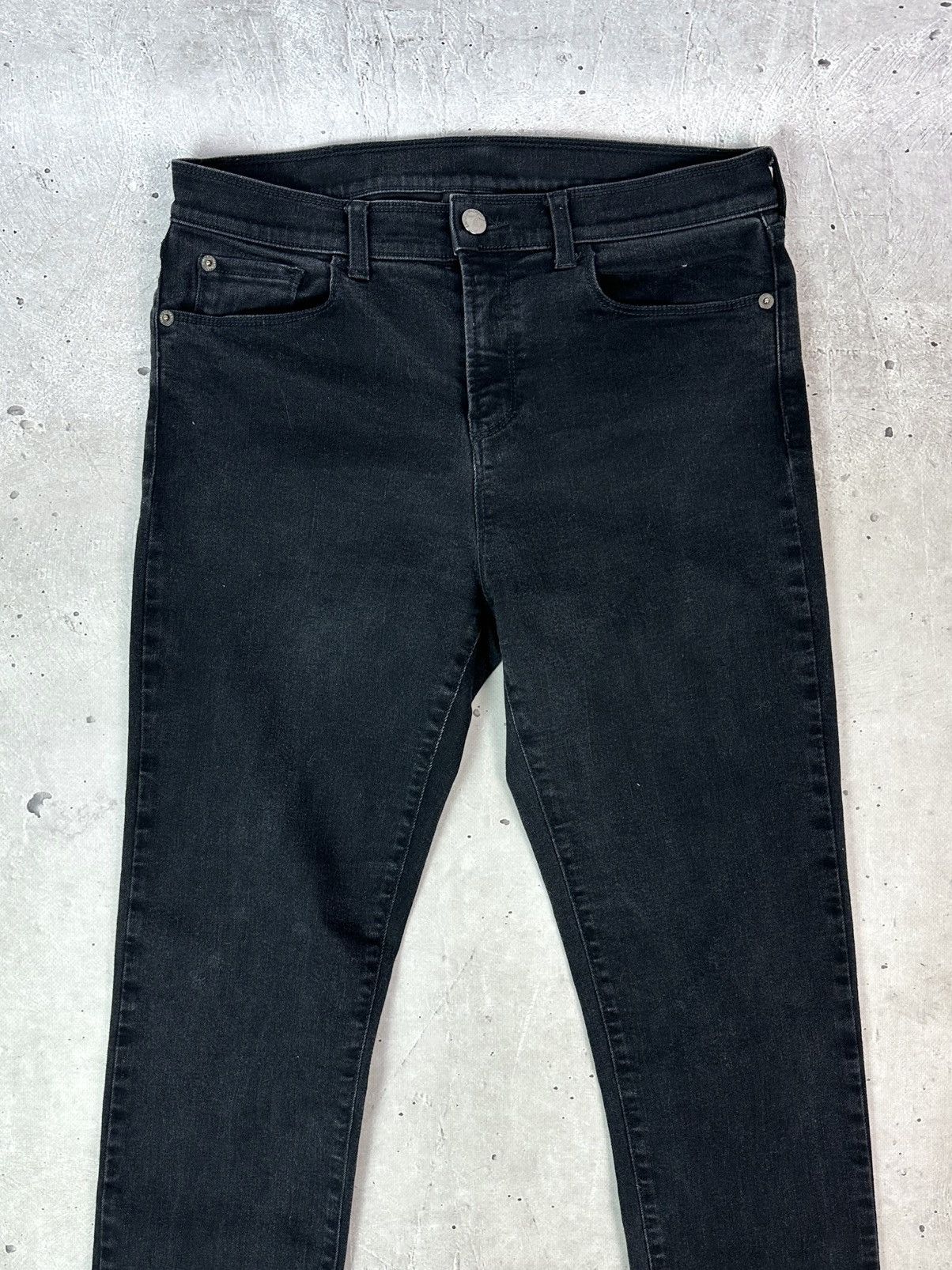 Emporio Armani Emporio Armani Slim-Fit Black Cotton Logo Women’s Jeans Size 29" - 6 Thumbnail