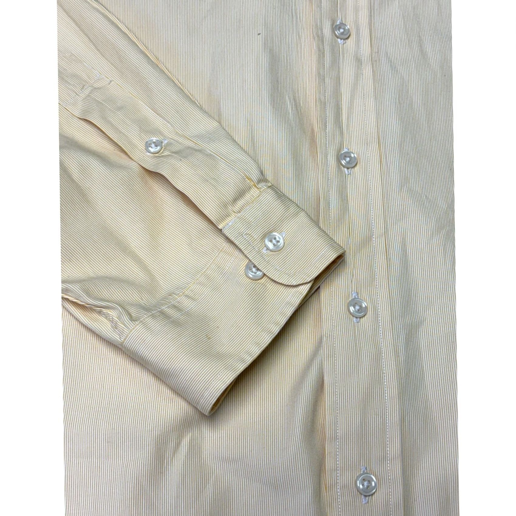 Ralph Lauren Ralph Lauren Mens Button-Down Shirt Yellow Striped Classic Fit 2XL Cotton Shirt Mens Size US XXL / EU 58 / 5 - 3 Thumbnail