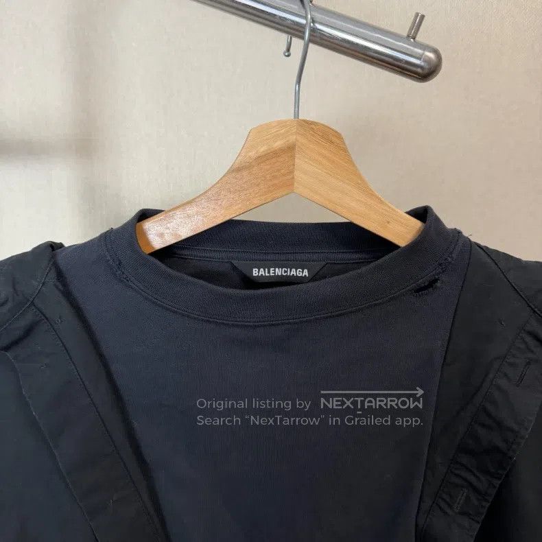 Balenciaga Balenciaga Fake Two-Piece Shirt - Black and Blue Size US L / EU 52-54 / 3 - 3 Thumbnail