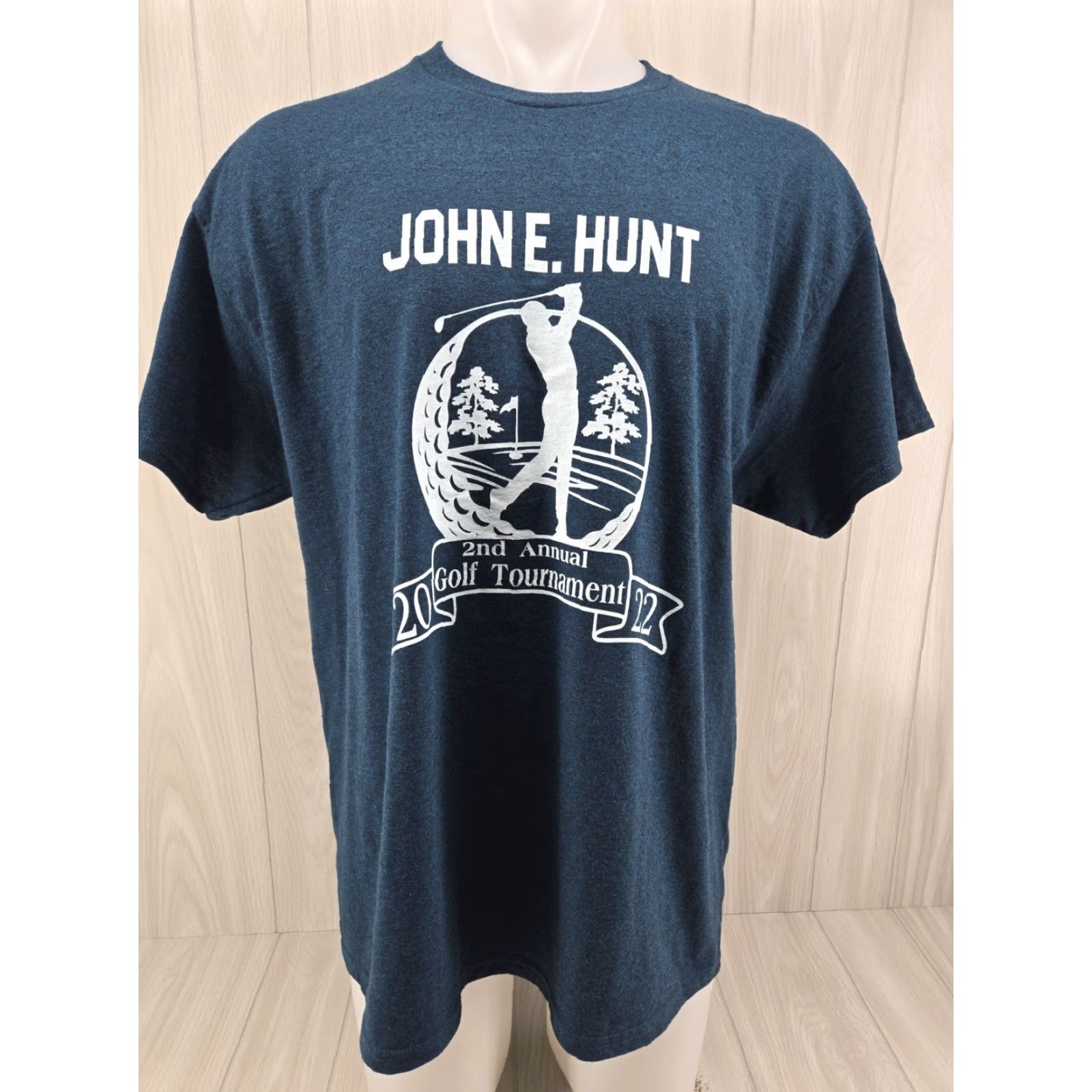 Vintage John E Hunt 2nd Golf Tournament 2022 T Shirt 2XL Blue - Mens Shirt, 2XL, Short Sleeve, Blue, Unbranded Size US XXL / EU 58 / 5 - 2 Thumbnail
