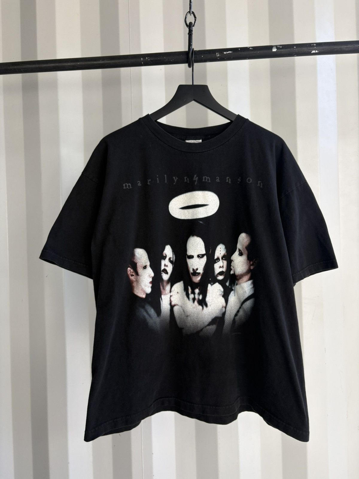 Marilyn Manson Vintage Marilyn Manson Faded Distressed Shirt GRUNGE Band Size US XL / EU 56 / 4 - 1 Thumbnail