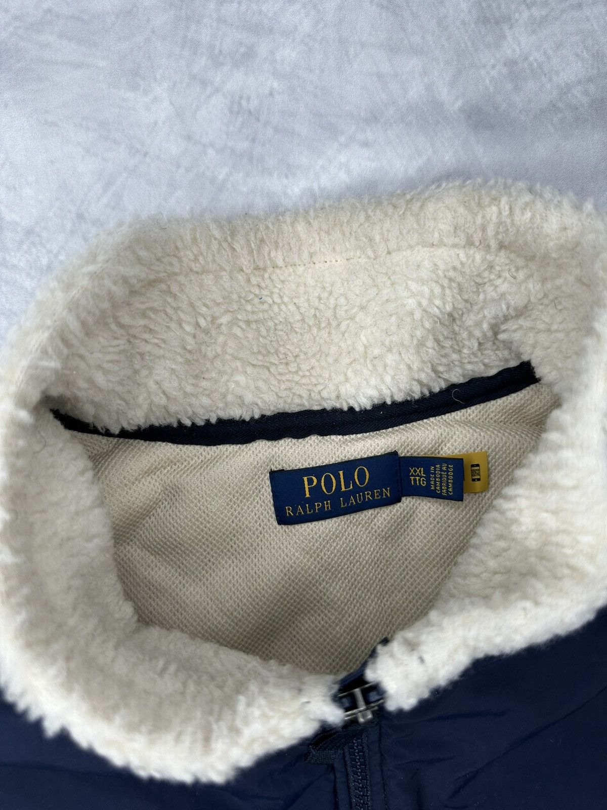 Polo Ralph Lauren × Ralph Lauren Polo Ralph Lauren Fleece Full Zip Jacket Winter Cream Size US XXL / EU 58 / 5 - 6 Thumbnail