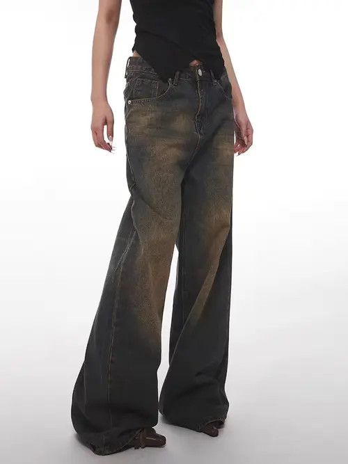 Jean VIBE Vintage washed high street Y2K baggy jeans Size US 30 / EU 46 - 2 Thumbnail