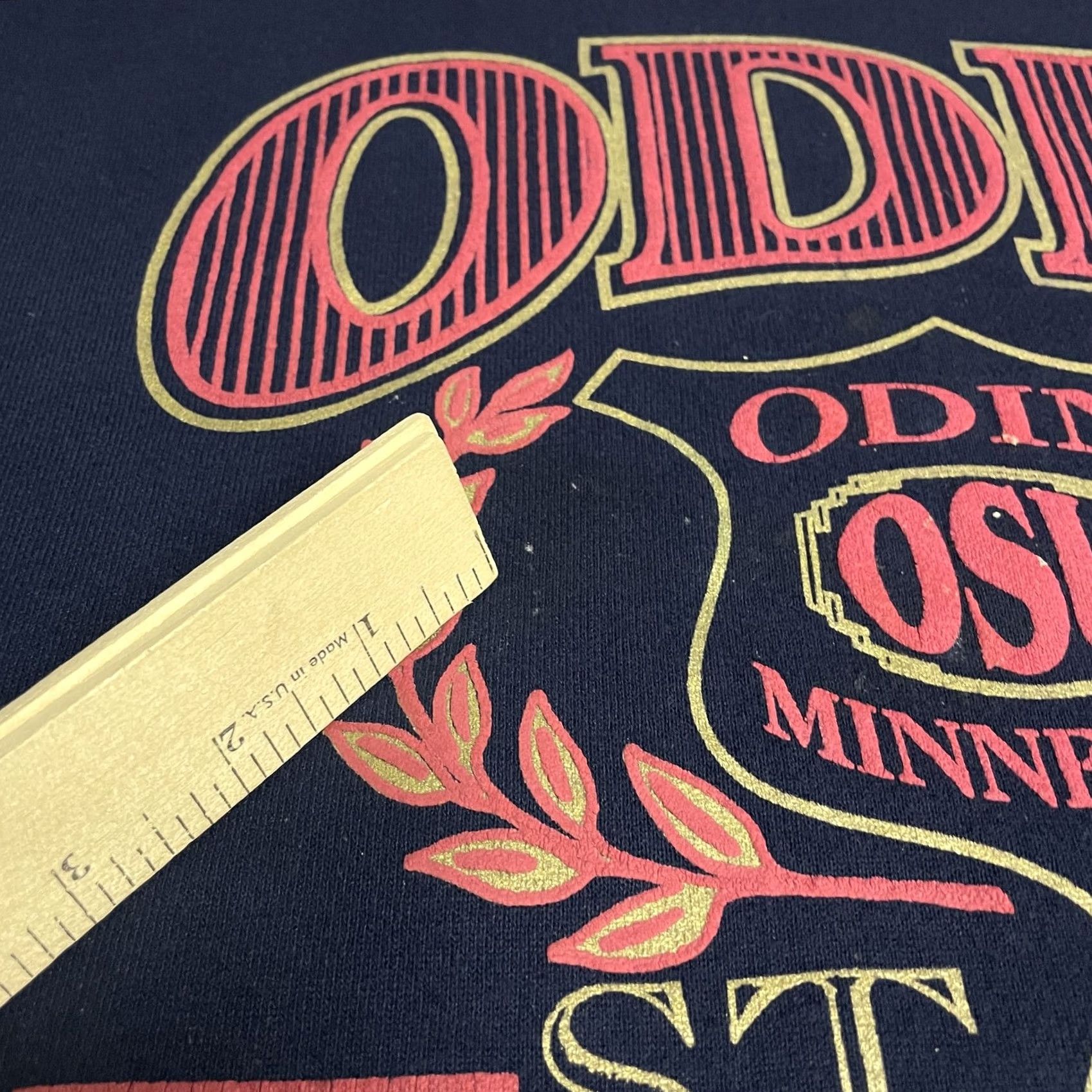 Jerzees VINTAGE Odin State University Sweatshirt Mens Large Blue Jerzees 90s Collegiate Graphic Print Pullover Size US L / EU 52-54 / 3 - 3 Thumbnail