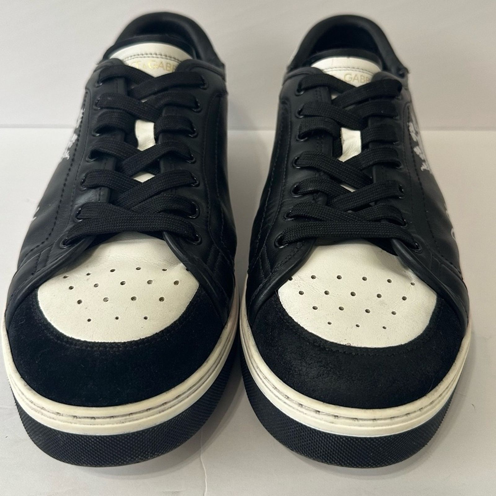 Dolce & Gabbana Roma Low Top Sneakers size US 11 Black Leather Milano Crown Size US 11 / EU 44 - 5 Thumbnail