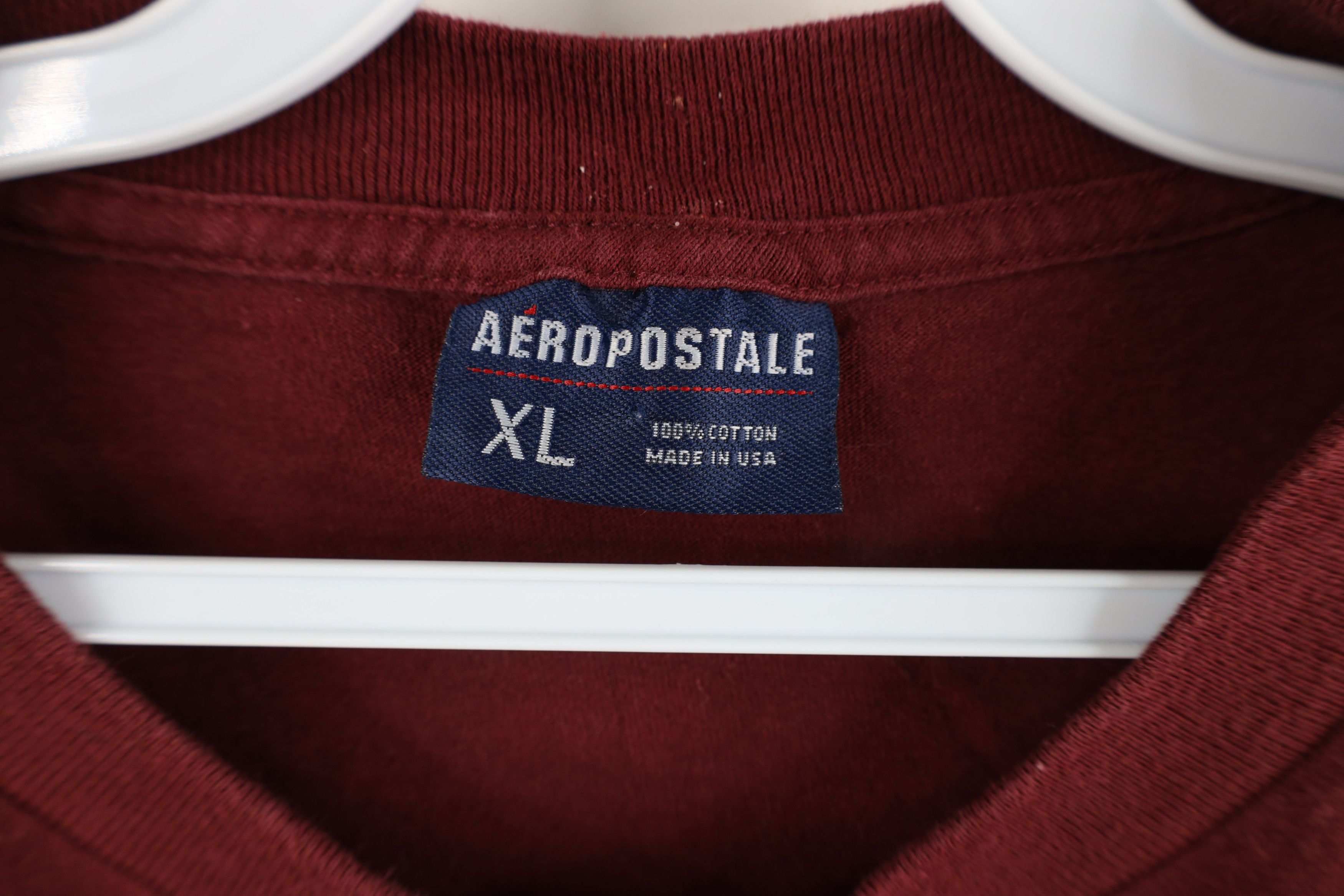 Aeropostale × Vintage Vintage 90s Aeropostale Spell Short Sleeve T-Shirt Red USA Size US XL / EU 56 / 4 - 9 Thumbnail