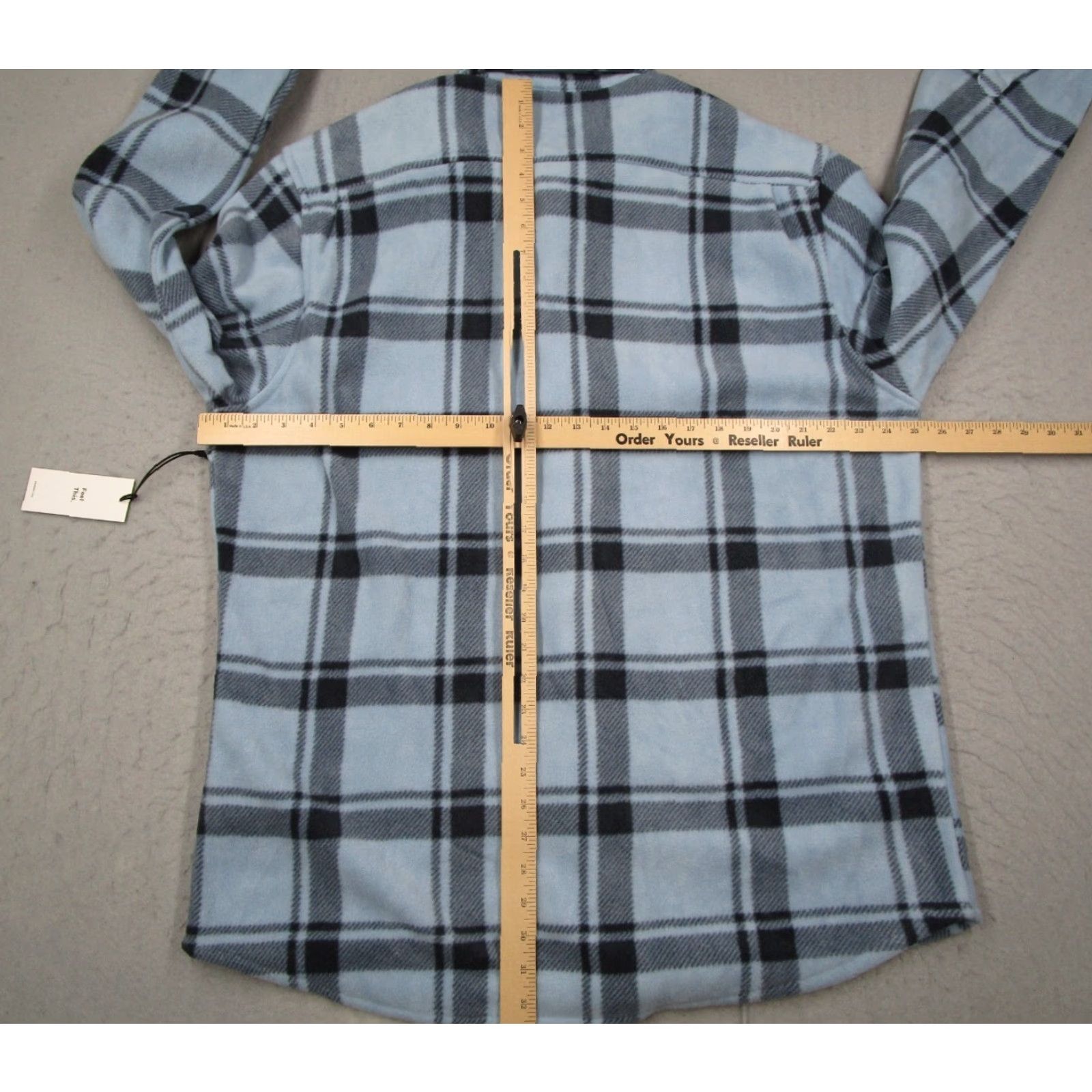 Vintage Swet Tailor Shirt Mens 3XL Blue Plaid Fleece Flannel Button-Up Long Sleeve Travel Size US XXL / EU 58 / 5 - 5 Thumbnail