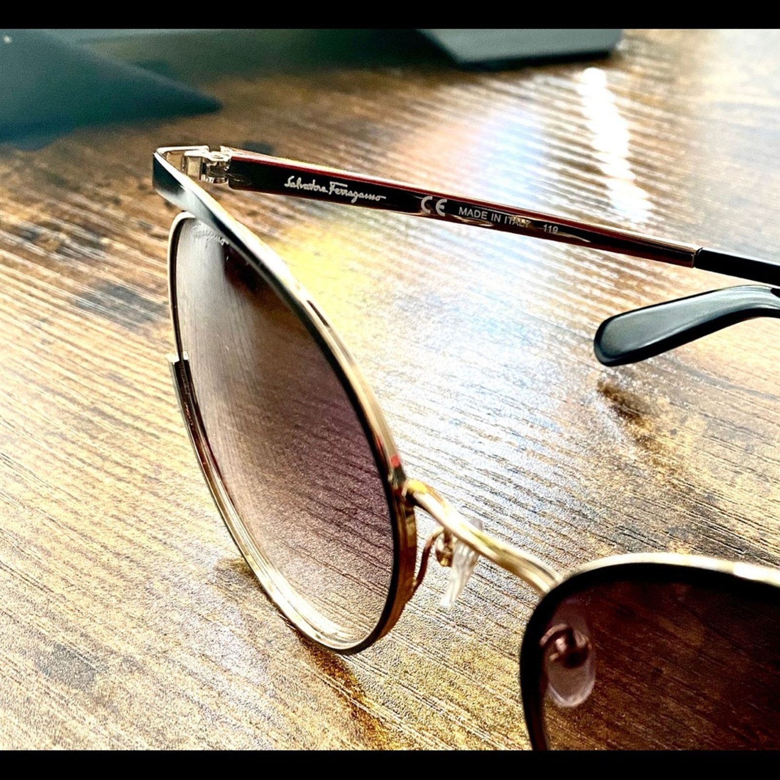 Salvatore Ferragamo Salvatore Ferragamo Black and Silver Sunglasses Size ONE SIZE - 3 Thumbnail