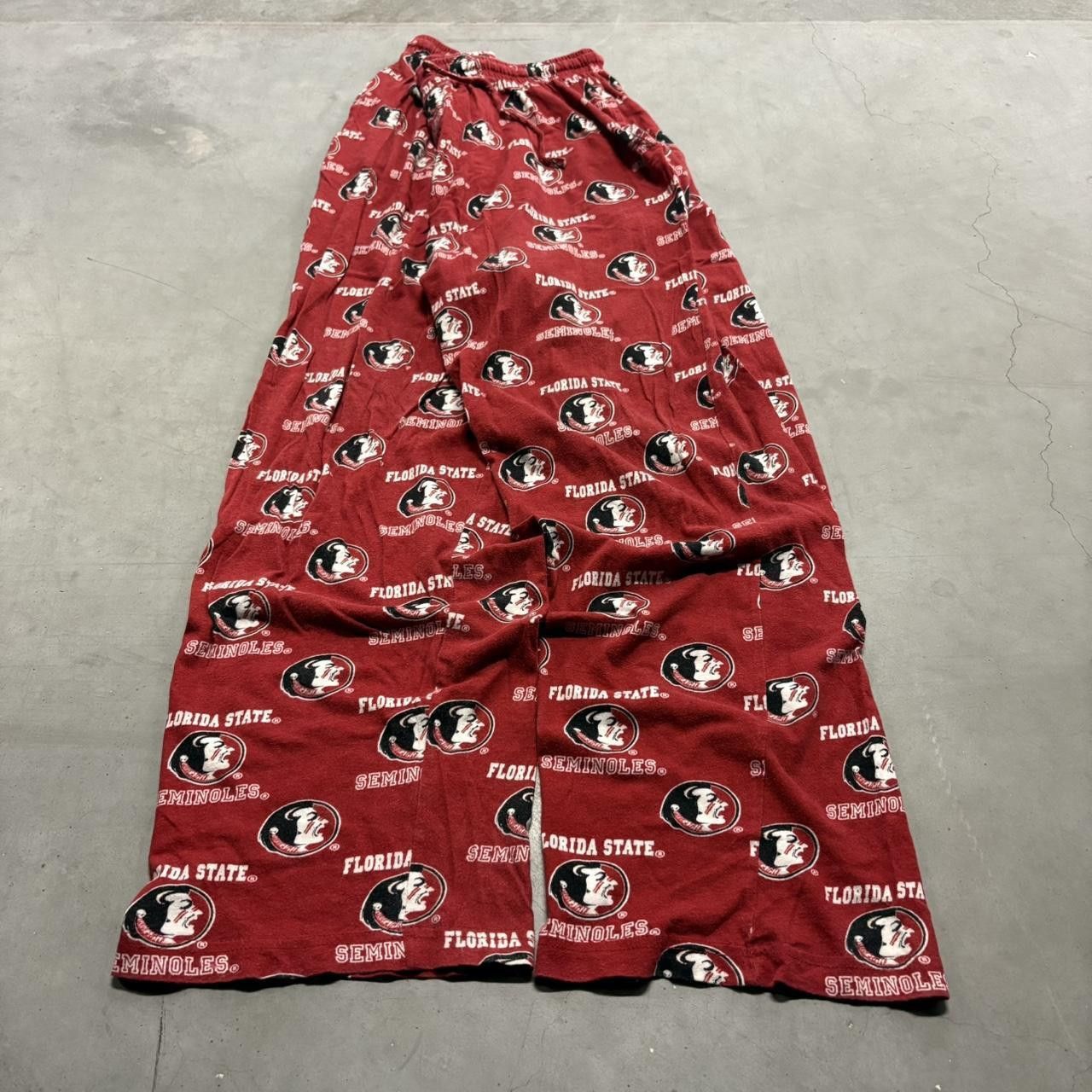 Vintage CRAZY Vintage Y2K/2000s Baggy Red Florida State Seminoles Pajama Sweatpants! Size US 34 / EU 50 - 2 Thumbnail
