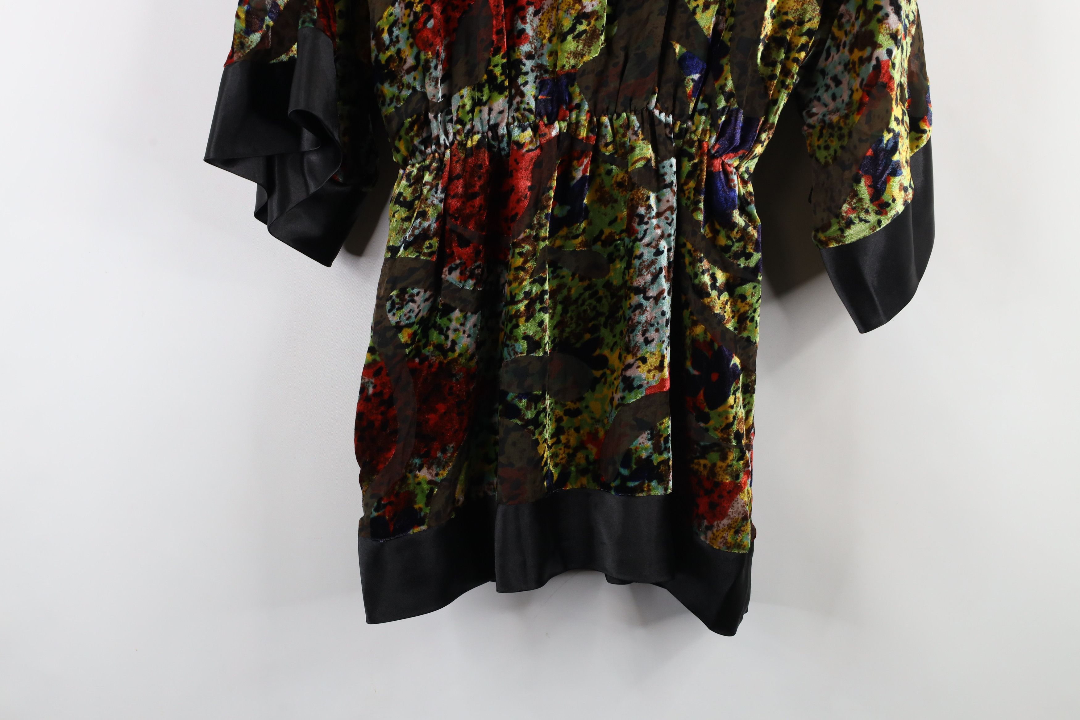 Vintage Vintage 90s Y2K Babydoll Abstract Velour Kimono Style Shirt Size XL / US 12-14 / IT 48-50 - 13 Thumbnail