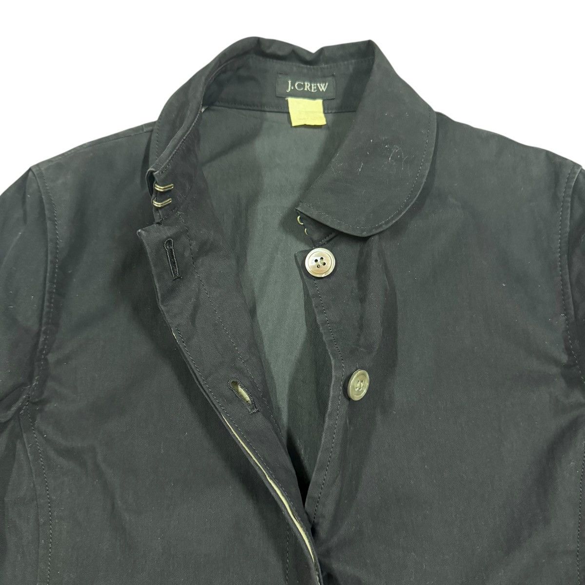 J.Crew Vtg🔥J.Crew Buttoned Black Cotton Long Jacket Size US S / EU 44-46 / 1 - 5 Thumbnail