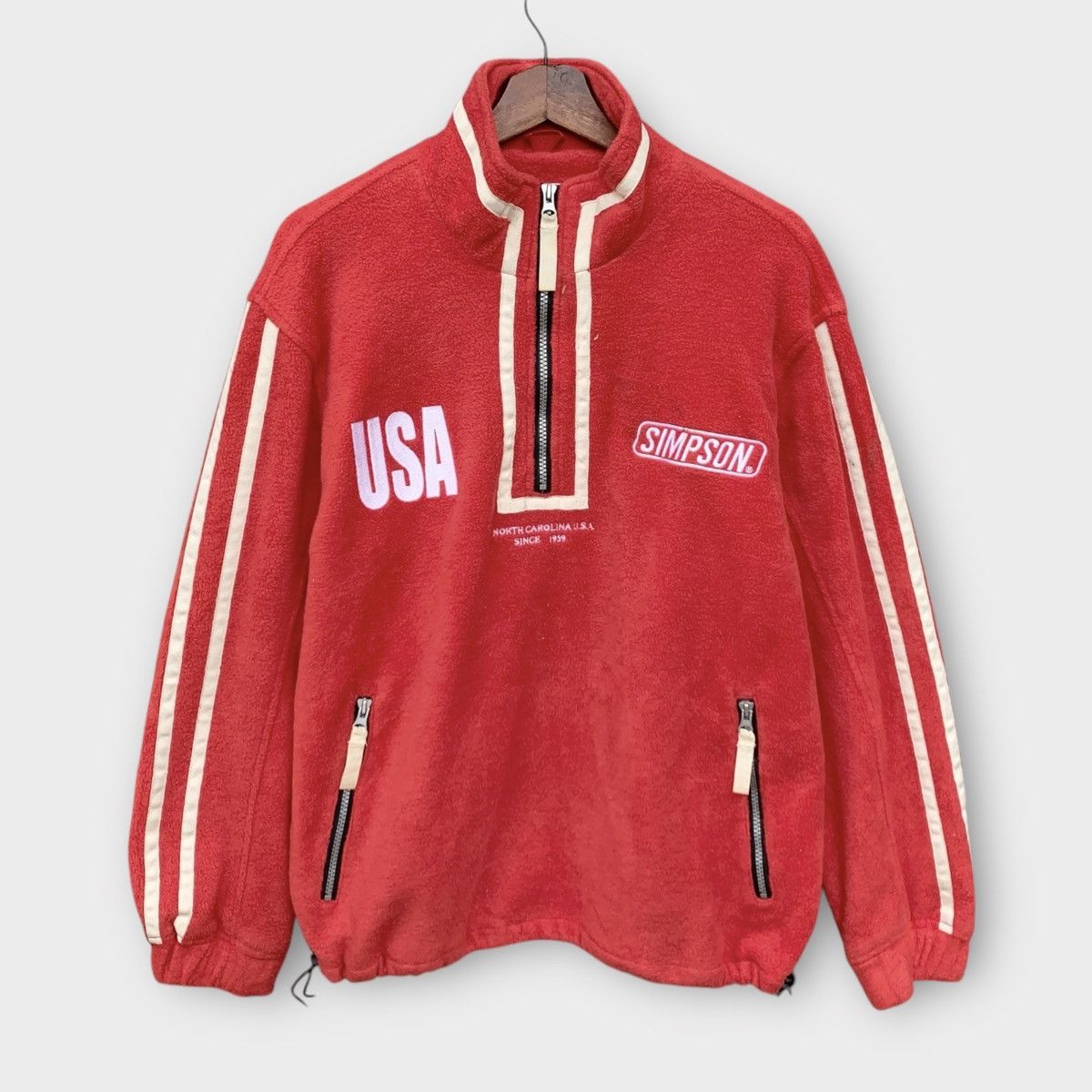 Simpson Usa Race Track Fleece Jacket Embroidered Logo