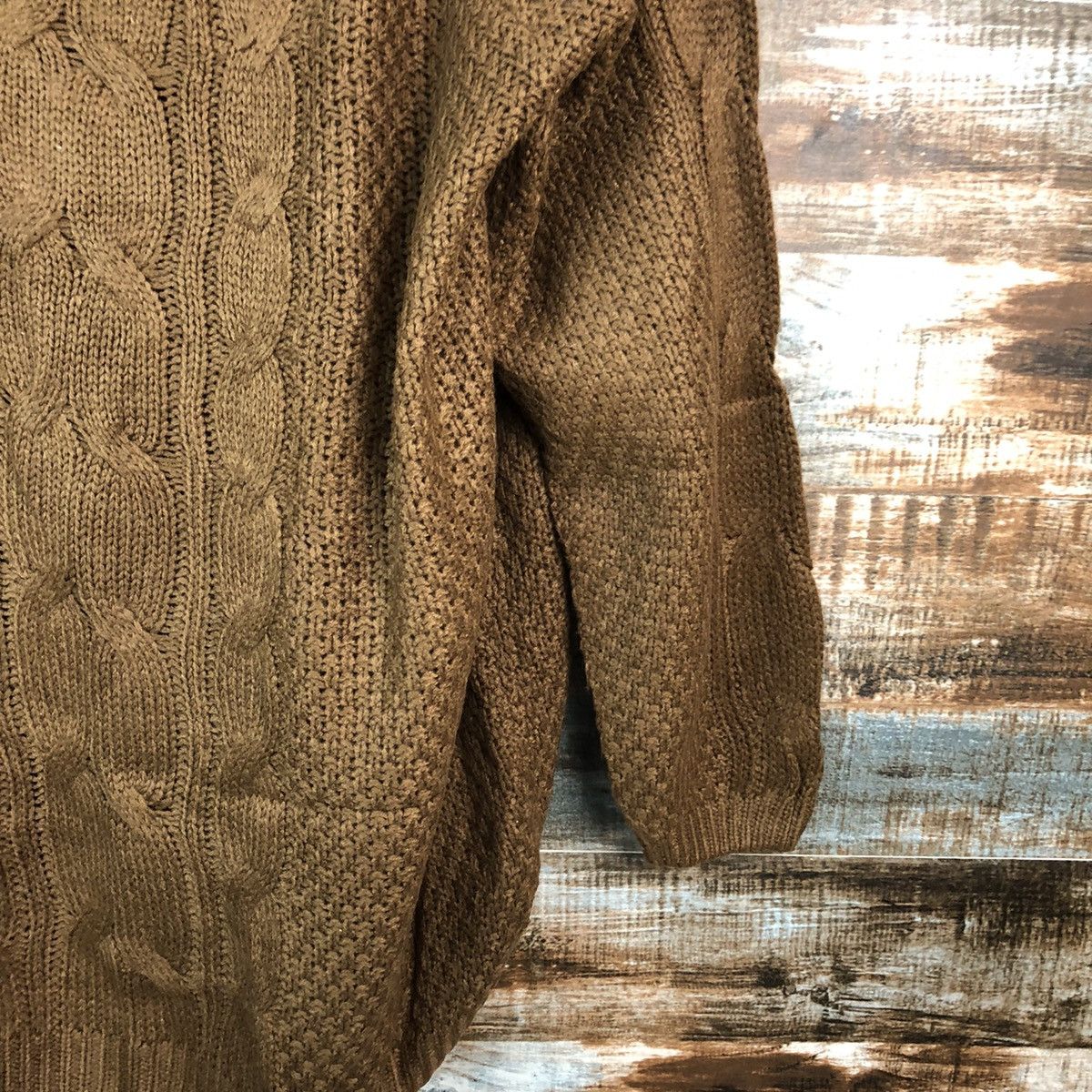 Homespun Knitwear × Japanese Brand Whirldwind Brown cable Knitwear #A1729 Size XL / US 12-14 / IT 48-50 - 8 Thumbnail