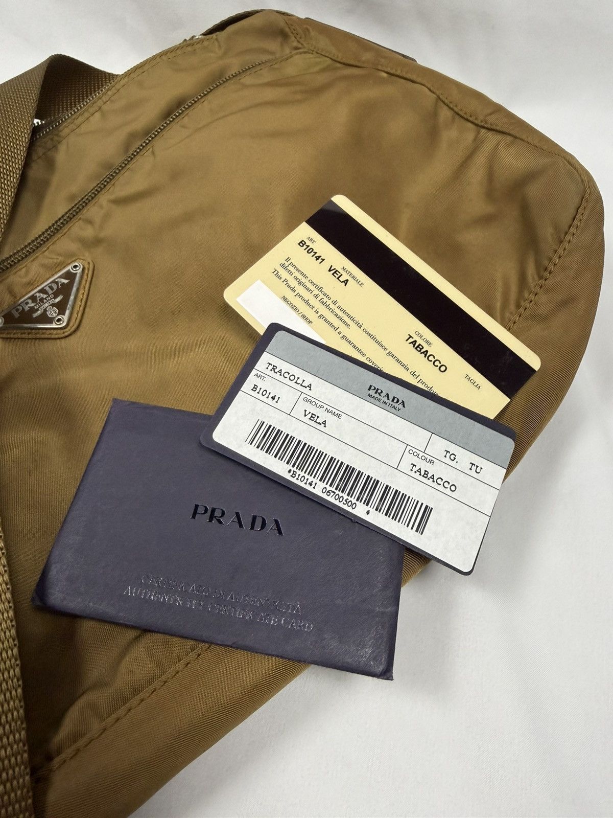 Prada Prada ‘Tobacco’ Vela Nylon Messenger Bag Size ONE SIZE - 4 Thumbnail