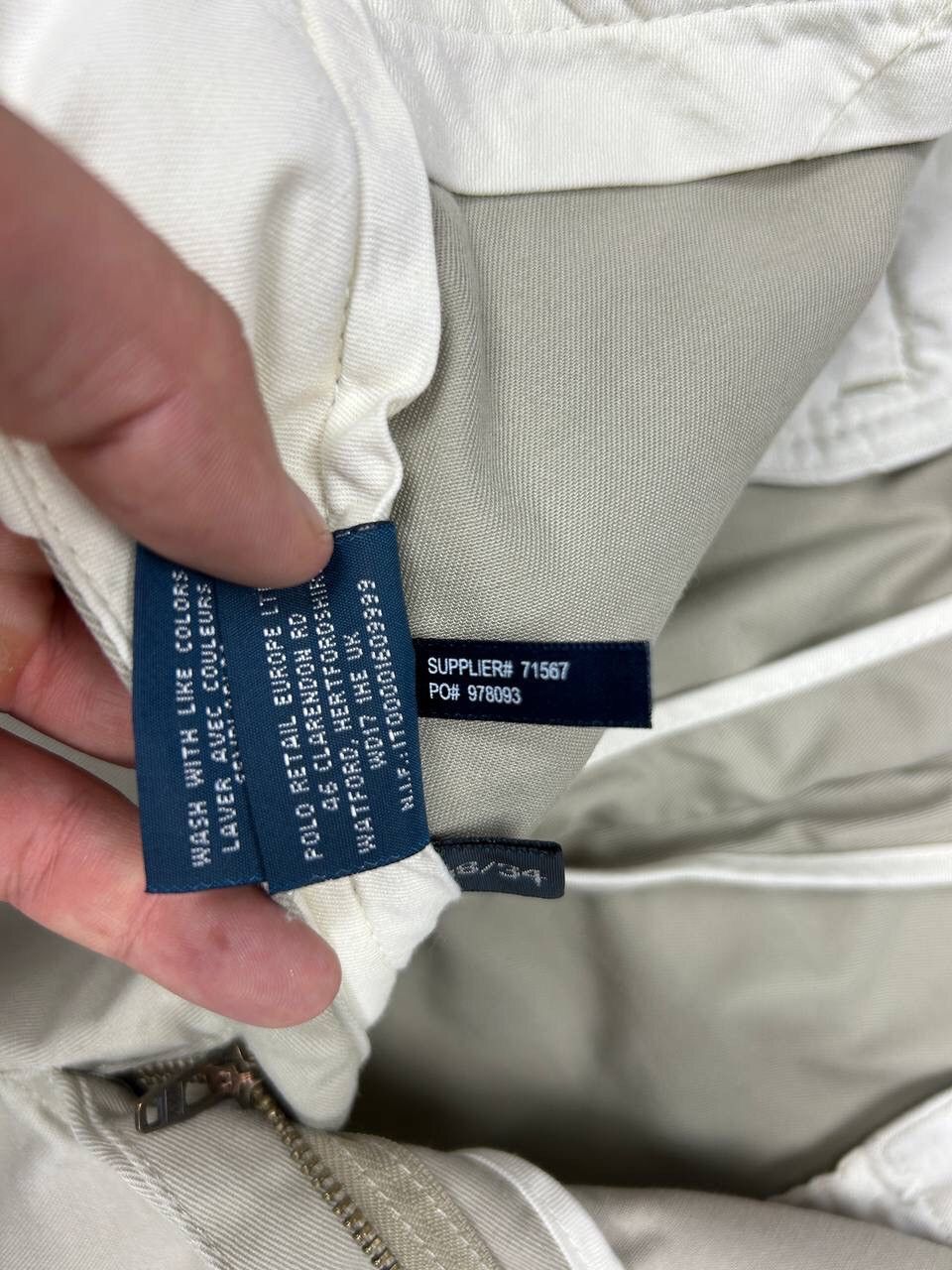 Polo Ralph Lauren × Vintage Vintage Polo Ralph Lauren Y2K Style Gordon Chino Beige Pants Size US 38 / EU 54 - 14 Thumbnail