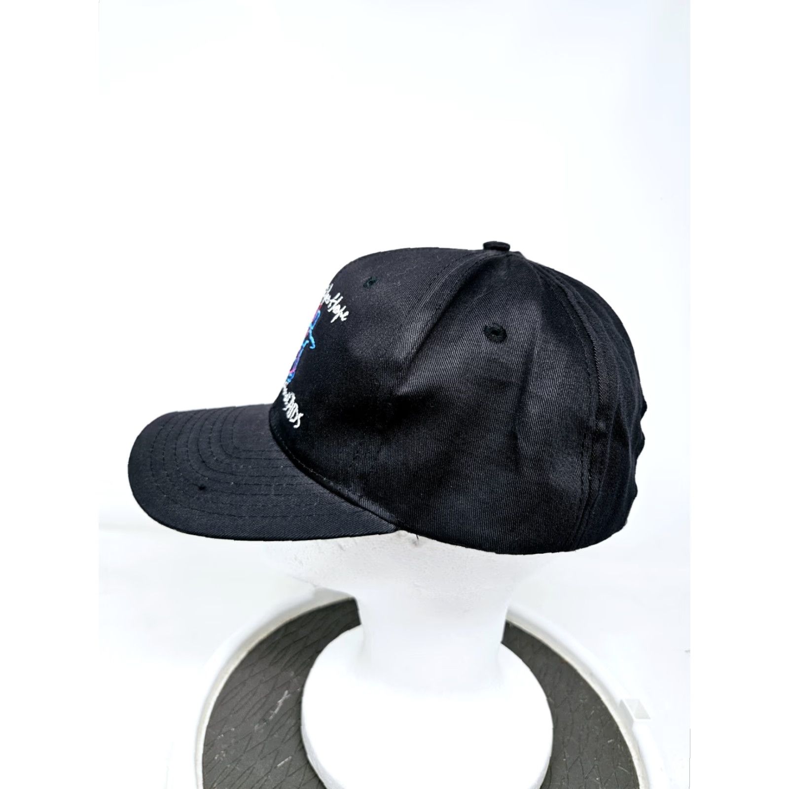 Vintage VINTAGE Aerobics Against Aids 90s Embroidered Snapback Hat Headmost Men One Size Black 90s Snapback Mens Size ONE SIZE - 5 Thumbnail