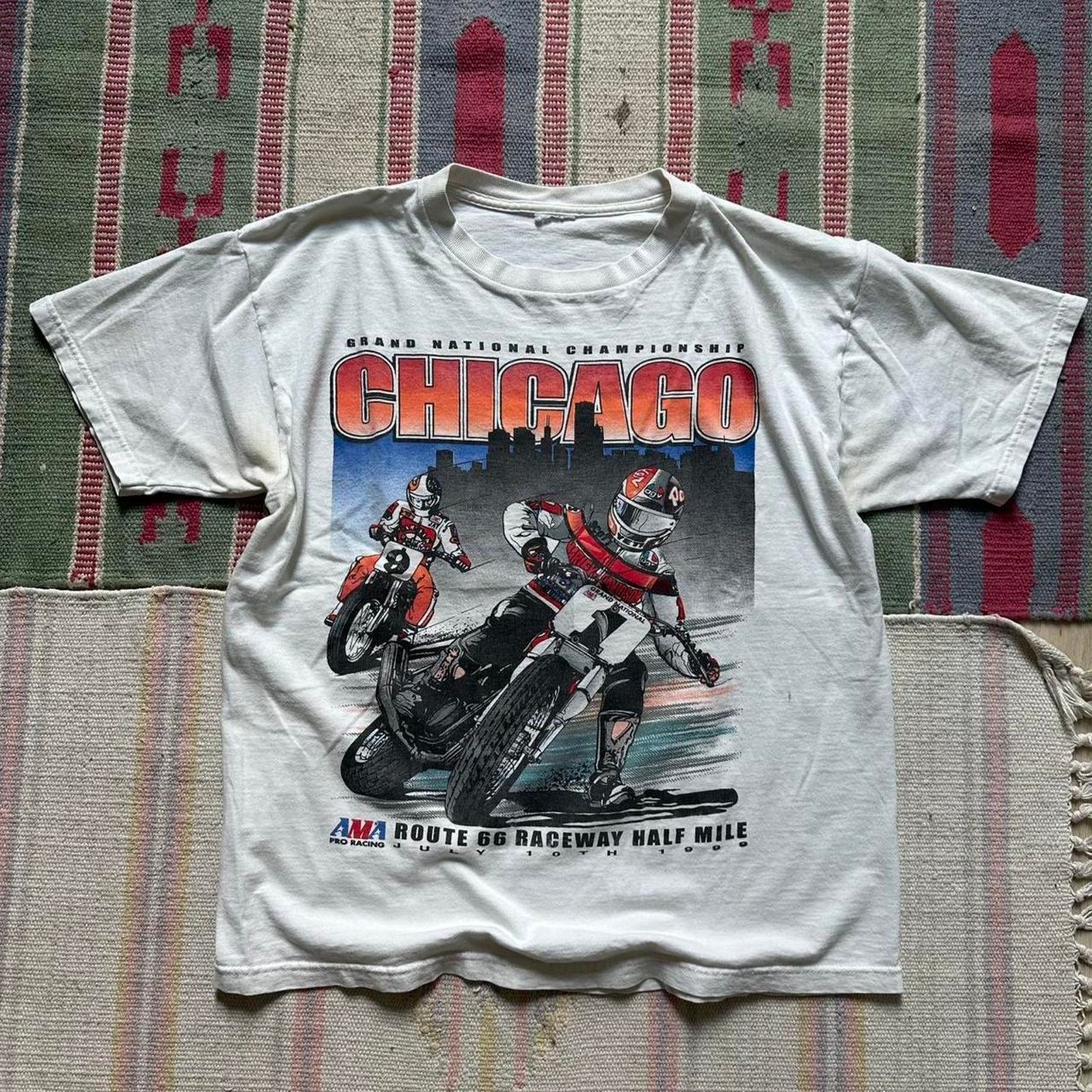 Vintage Vintage 90s BMX Chicago Moto Street Dirt Bike Graphic Shirt Size US L / EU 52-54 / 3 - 4 Thumbnail