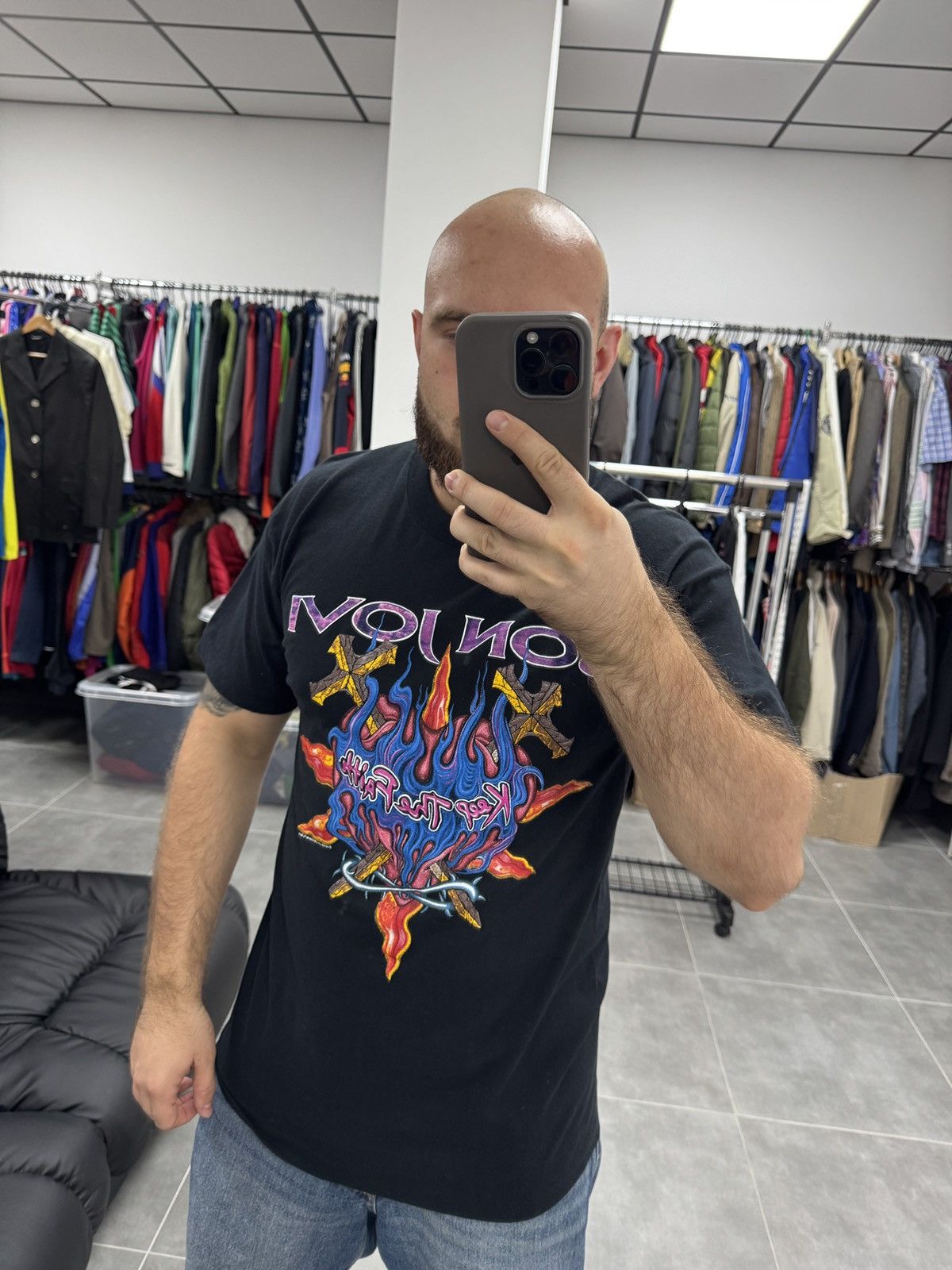 Bon Jovi Vintage Bon Jovi Screen Stars World Tour 1993 T-Shirt Size L Size US L / EU 52-54 / 3 - 2 Thumbnail