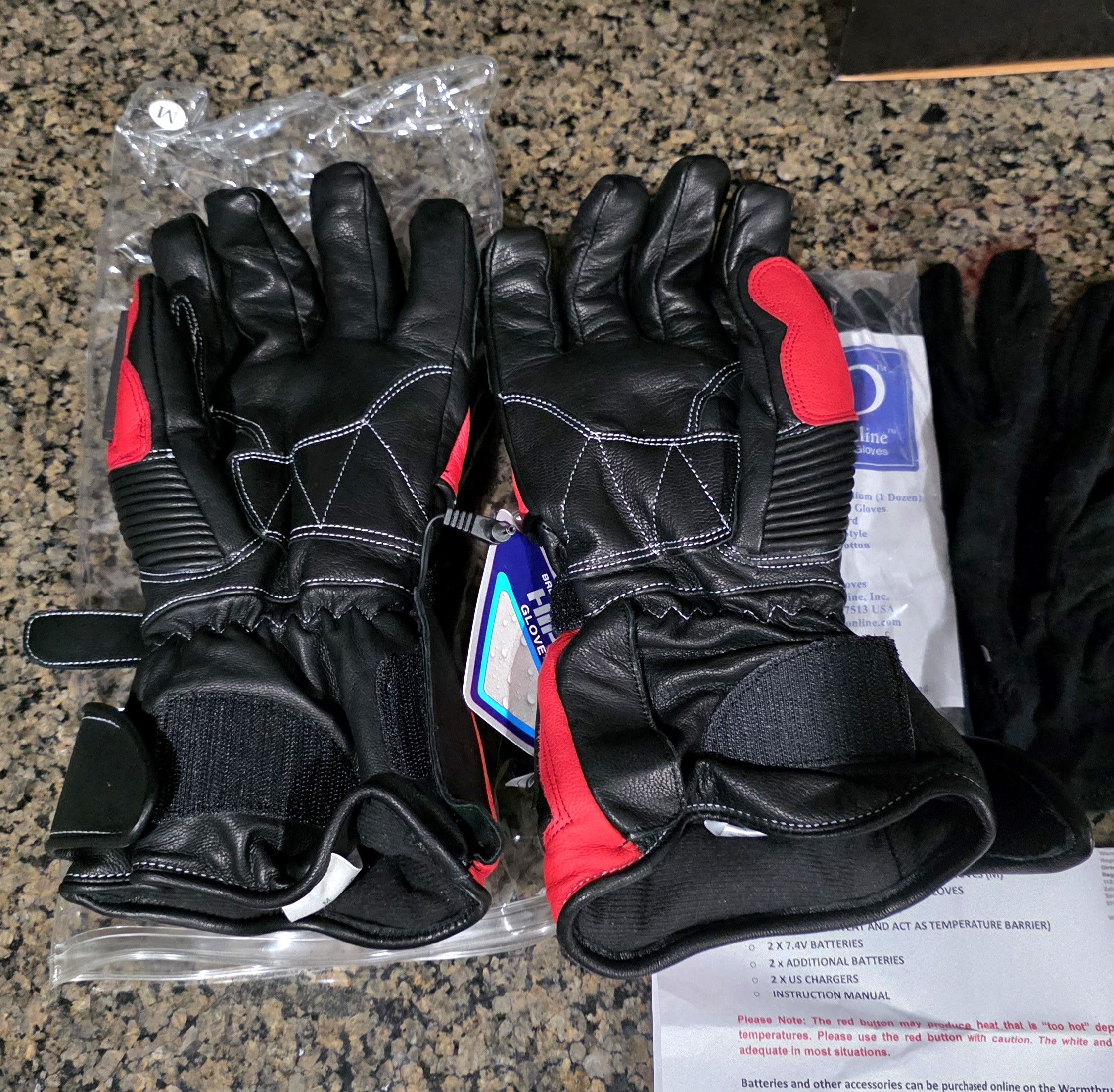 Other Warmthru Heated Motorcycle Leather Gloves Size Medium New Size ONE SIZE - 12 Thumbnail