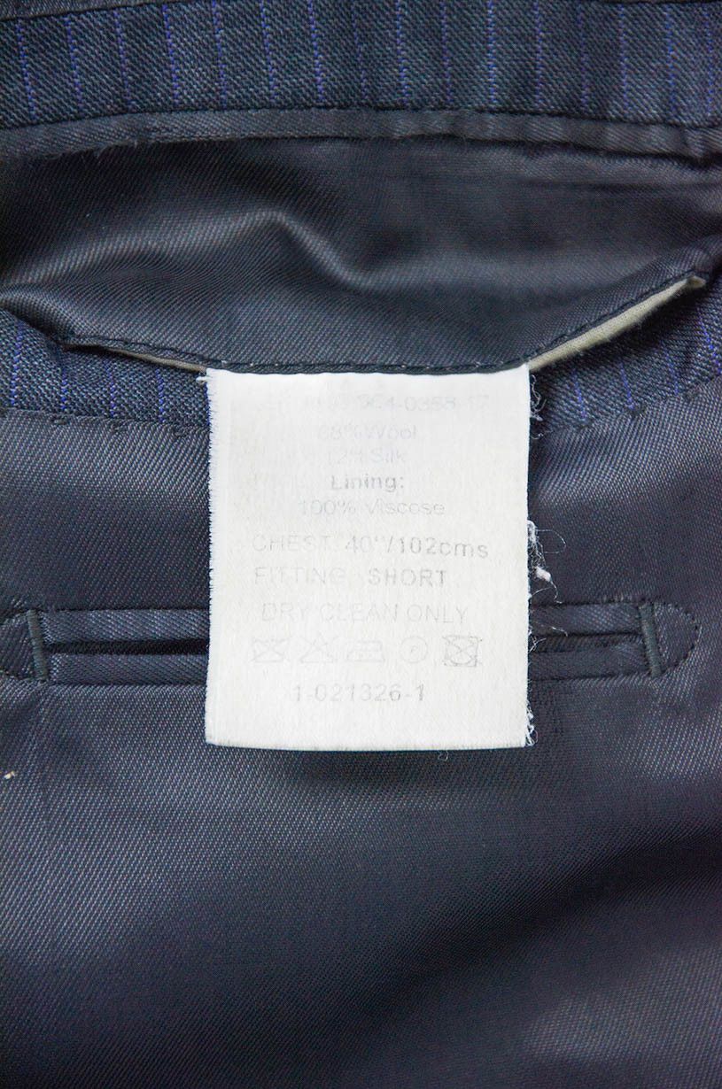 Ermenegildo Zegna Zegna Traveller Wool Silk Blazer Dark Grey Pinstripe 40S Size 40S - 7 Thumbnail