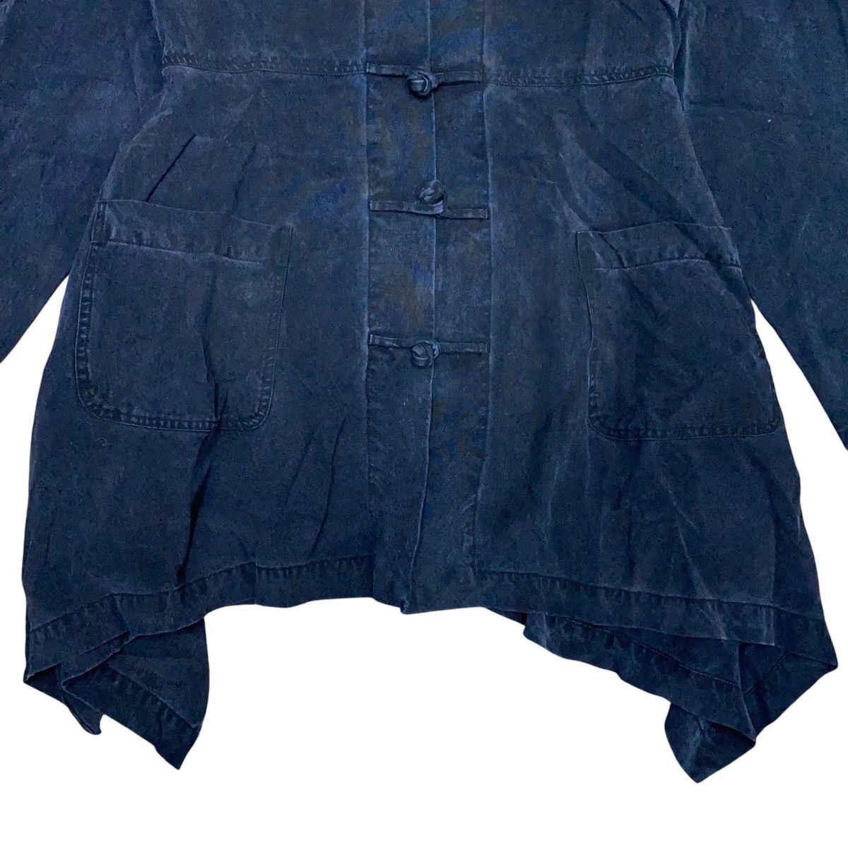 Le Grande Bleu (L.G.B.) MICHEL KLEIN ASYMMETRICAL CHINESE BUTTON LINEN JACKET BLACK Size M / US 6-8 / IT 42-44 - 3 Thumbnail