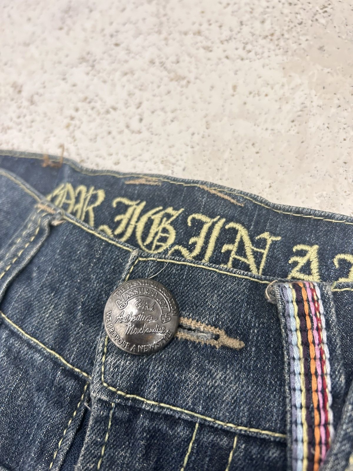 Le Grande Bleu (L.G.B.) Baggy Pants Double Waist Style Original Jeans Brand Size US 31 - 15 Thumbnail