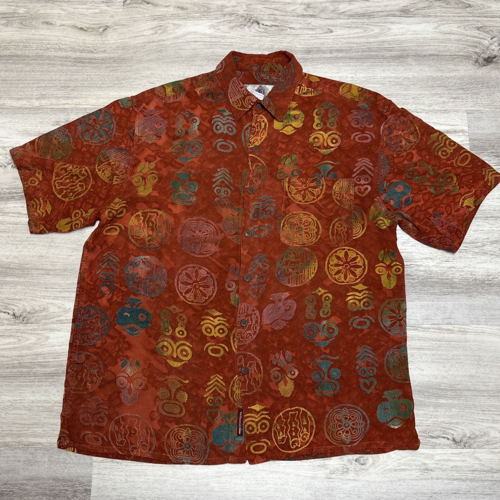 The Territory Ahead Territory Ahead Shirt Mens L Tribal Batik Short Sleeve Butto Size US L / EU 52-54 / 3 - 8 Thumbnail