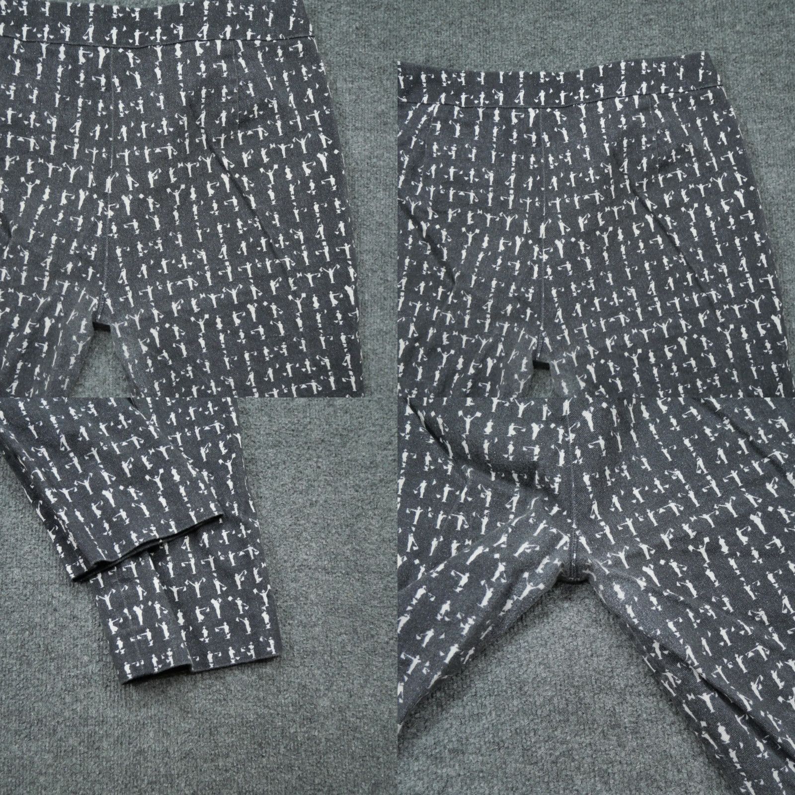 Max Mara VINTAGE Max Mara Pants Womens 14 Grey White Flag Cropped Made In Italy Trouser 34x25 Casual Solid 90s Art Flag Mens? Size 36" / US 14 / IT 50 - 9 Thumbnail