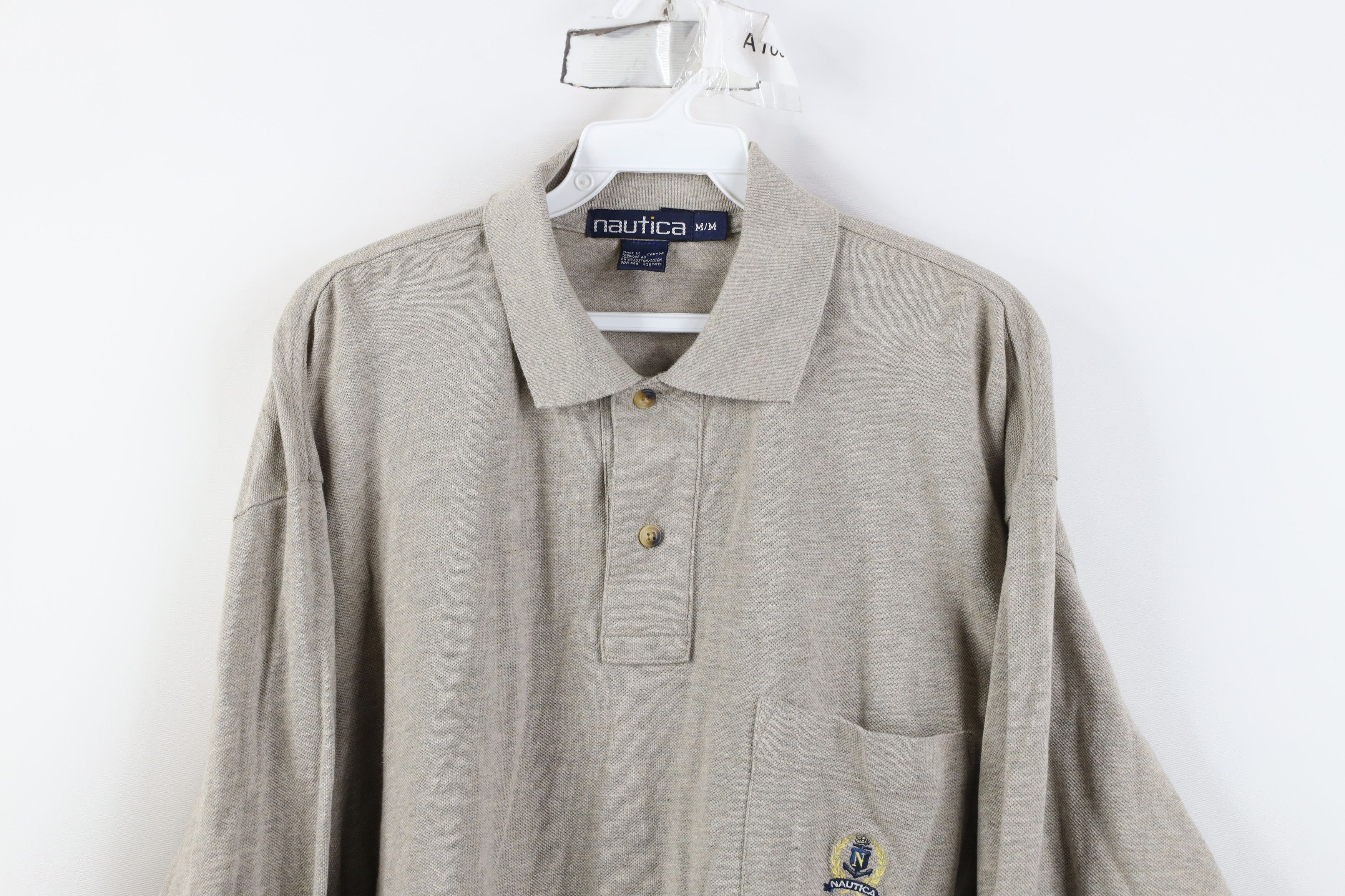 Nautica Vintage 90s Nautica Crest Long Sleeve Rugby Polo Shirt Size US M / EU 48-50 / 2 - 2 Thumbnail