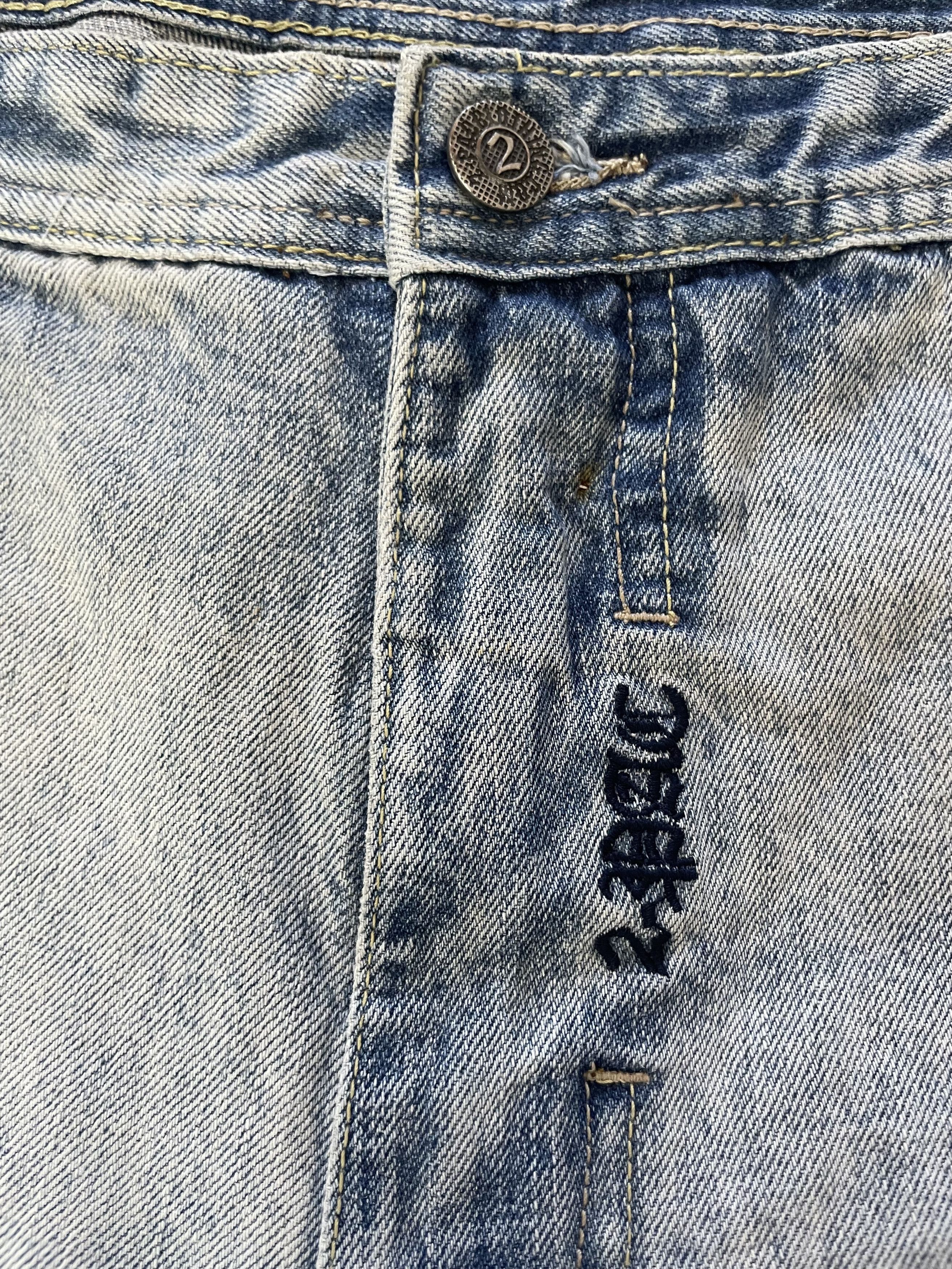 Rap Tees × Vintage Vintage 2Pac The Collection BAGGY Denim Rap Shorts Size US 42 / EU 58 - 2 Thumbnail