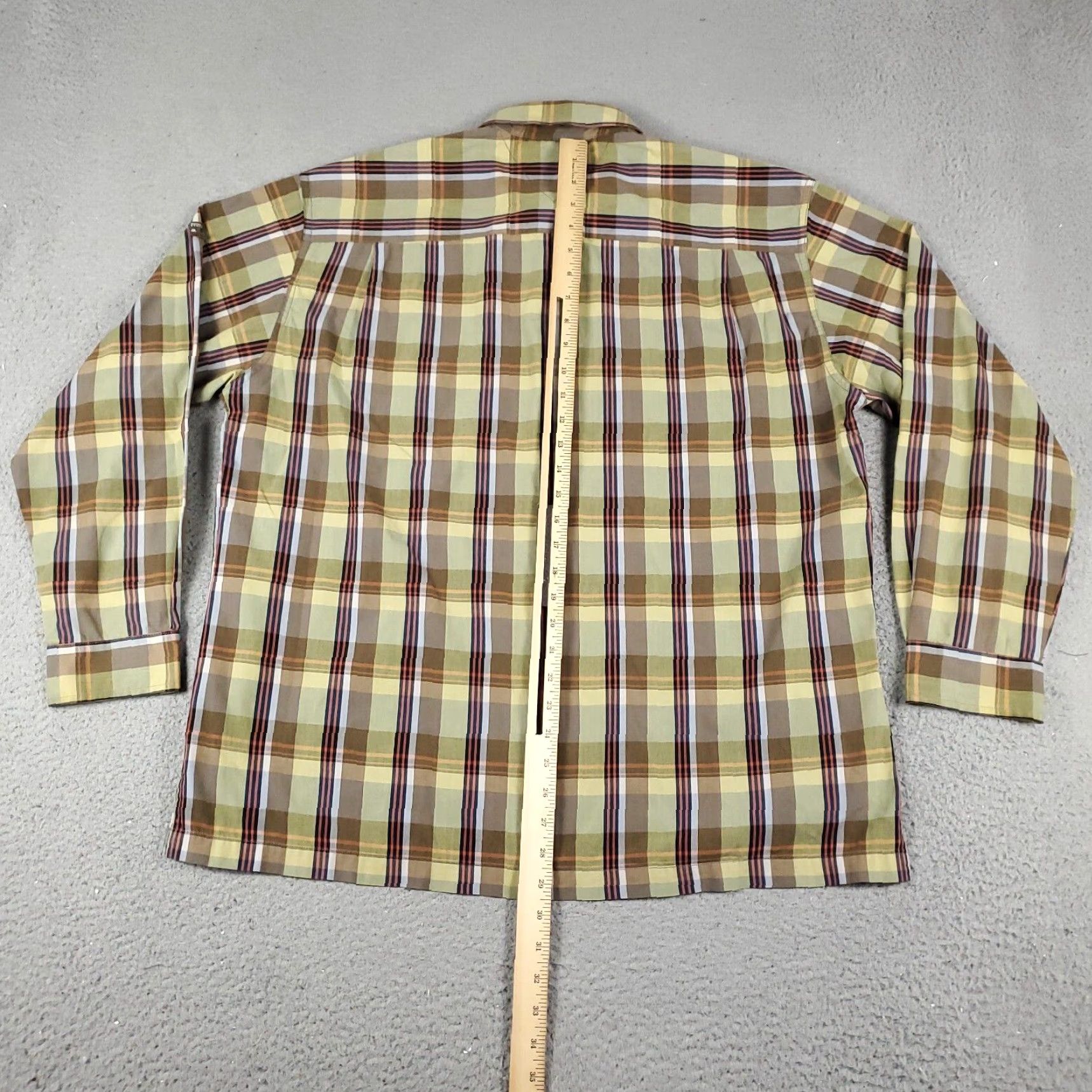 Tommy Hilfiger Tommy Hilfiger Button-Up Shirt Mens Large Beige Plaid Long Sleeve Casual Preppy Size US L / EU 52-54 / 3 - 5 Thumbnail