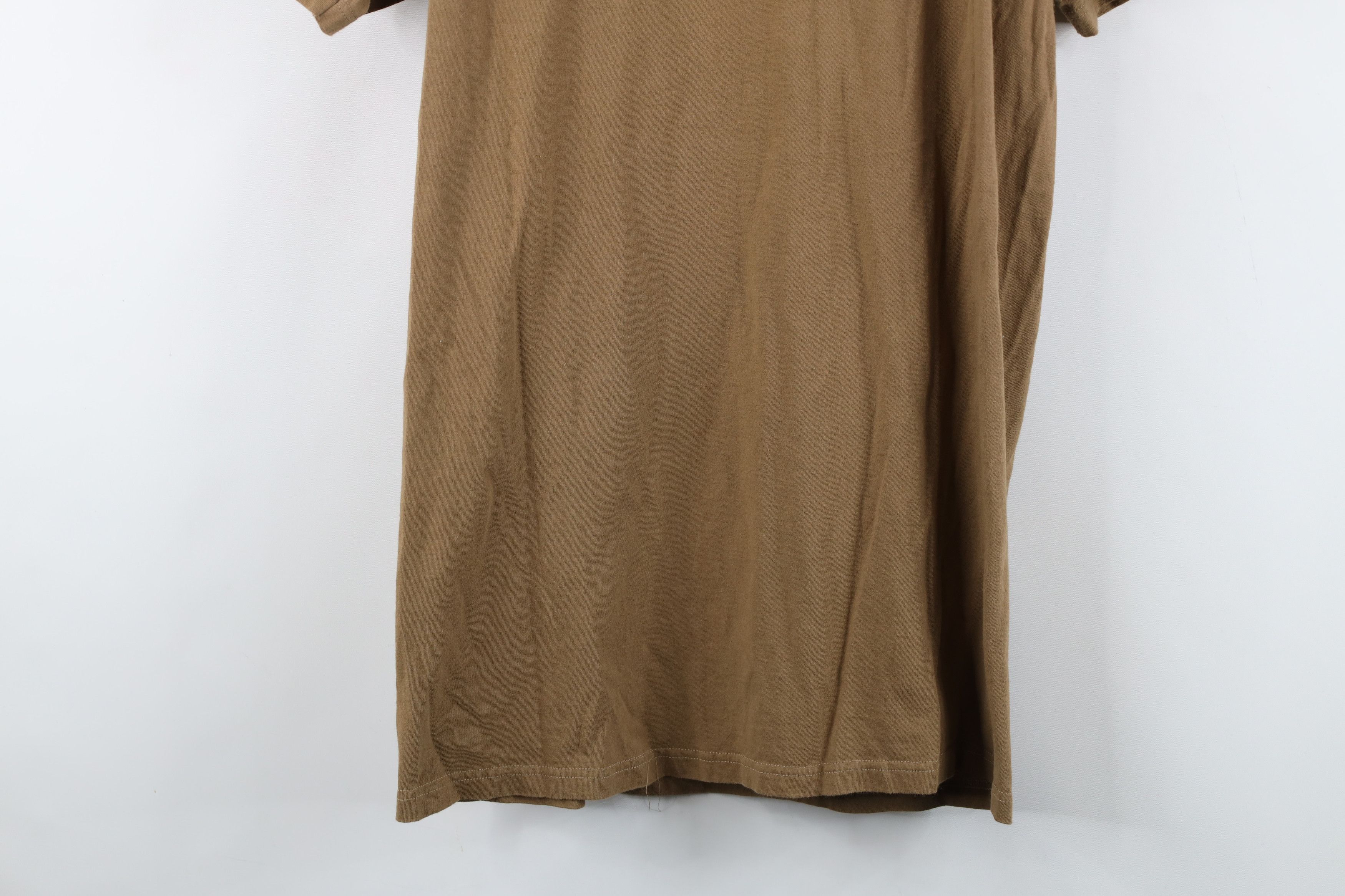 Vintage Vintage 90s Streetwear Blank Short Sleeve T-Shirt Brown USA Size US L / EU 52-54 / 3 - 12 Thumbnail