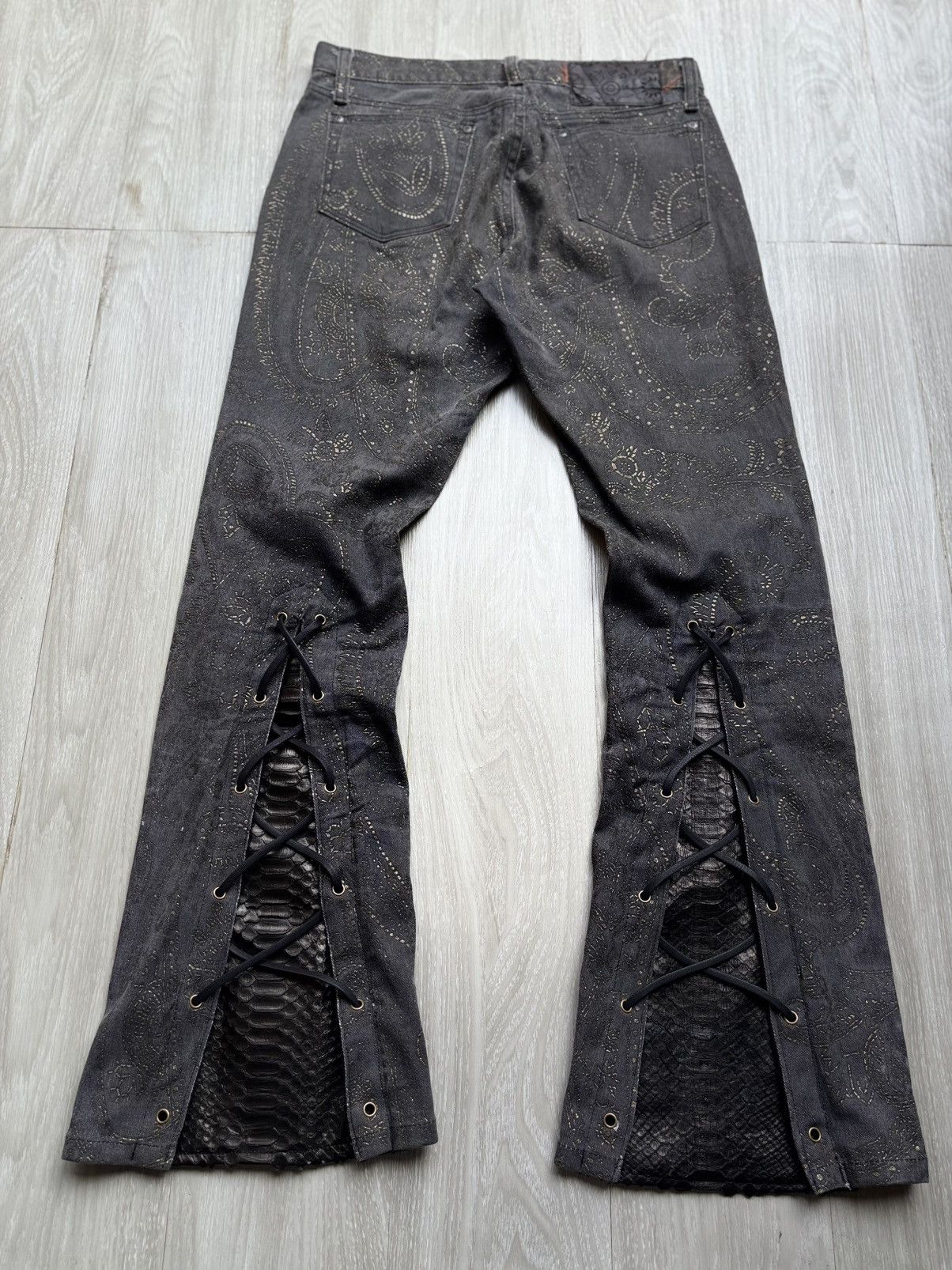 Yoshiyuki Konishi laceup flare pants Size US 32 / EU 48 - 4 Thumbnail