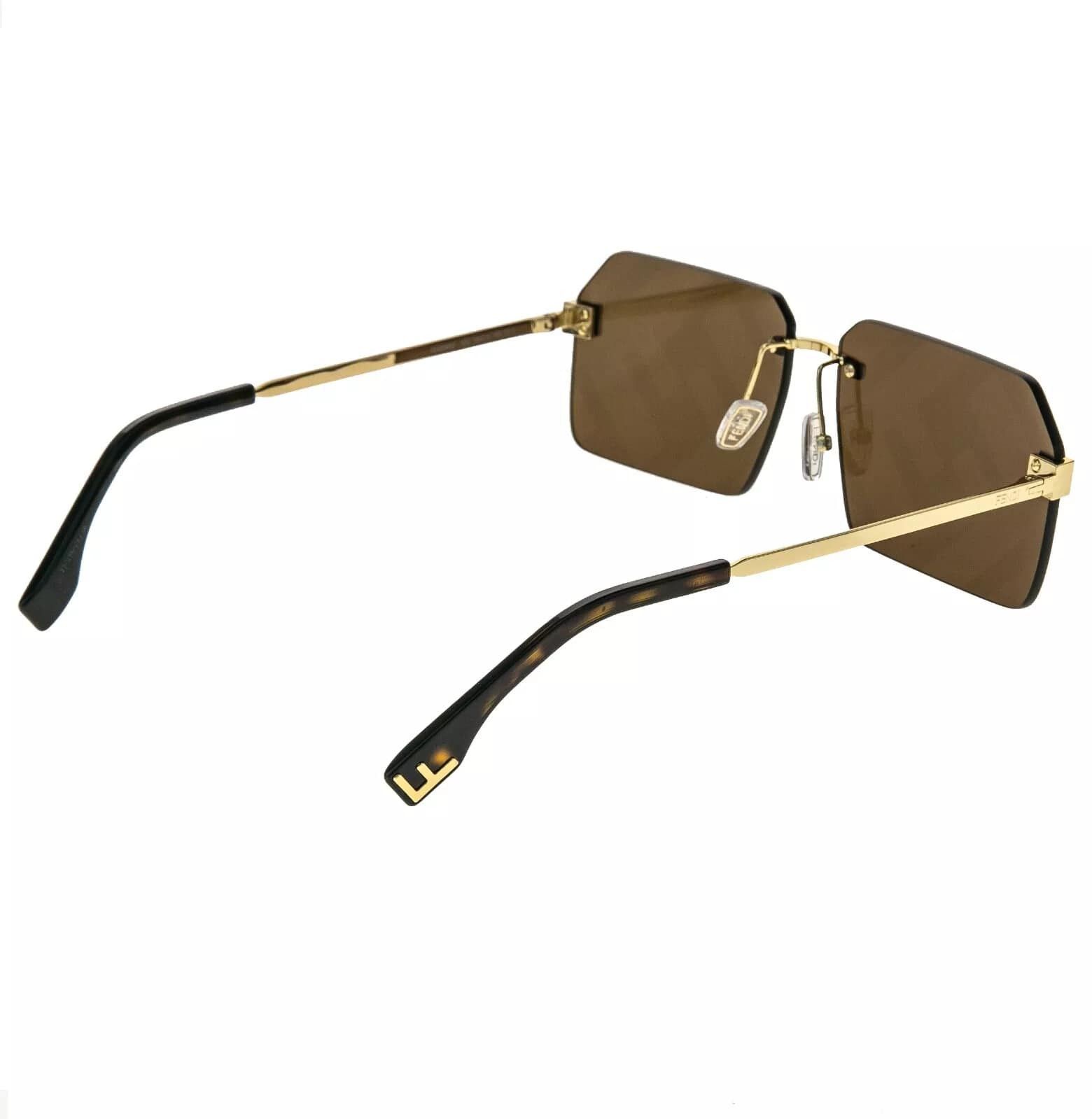 Fendi FENDI FS SKY 40043 Gold FF Mirrored Sunglasses FE40043U 33G Size ONE SIZE - 6 Thumbnail