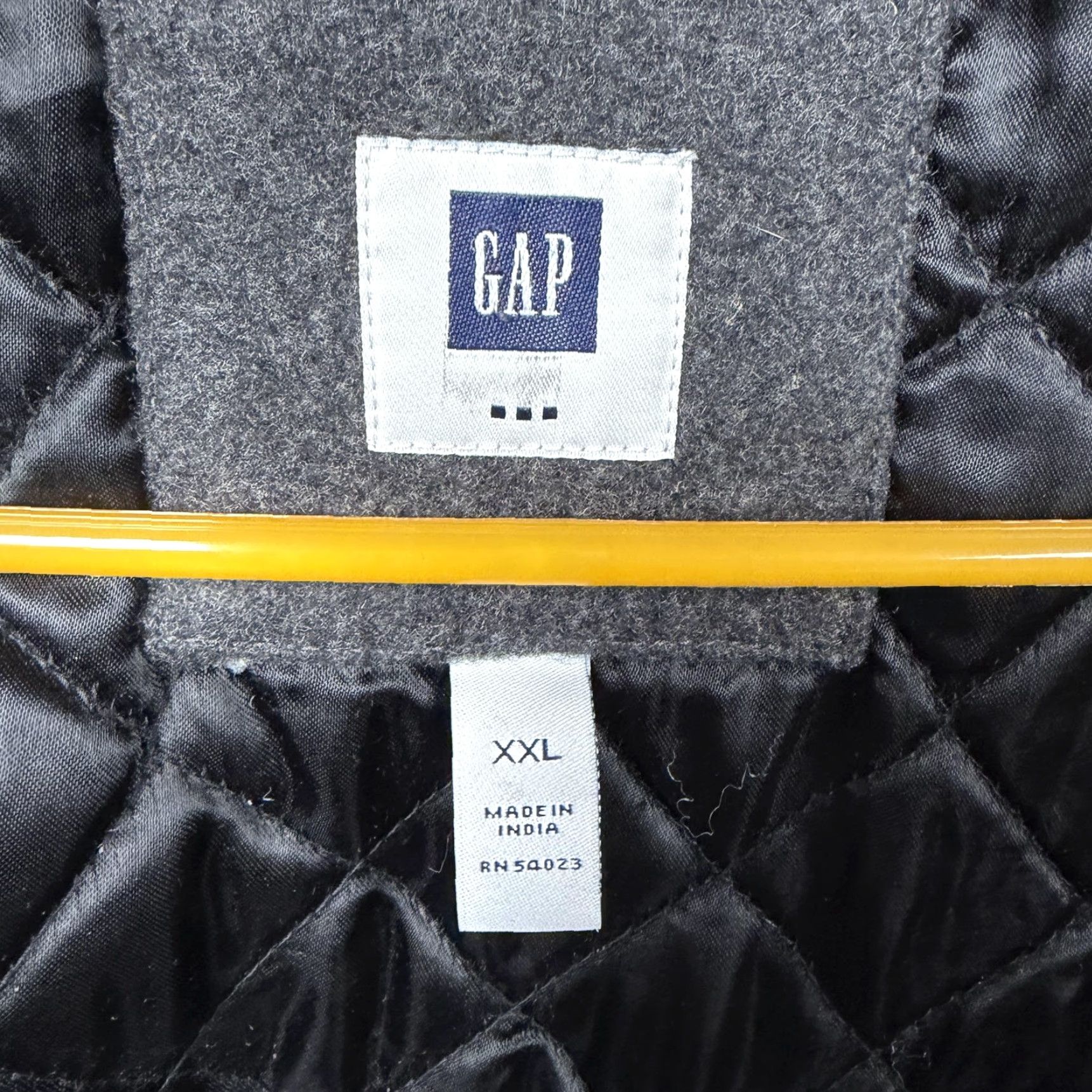 Gap VINTAGE Gap Jacket Mens 2XL Gray Wool Zip Front Quilted Lined Coat 2000s Size US XXL / EU 58 / 5 - 7 Thumbnail
