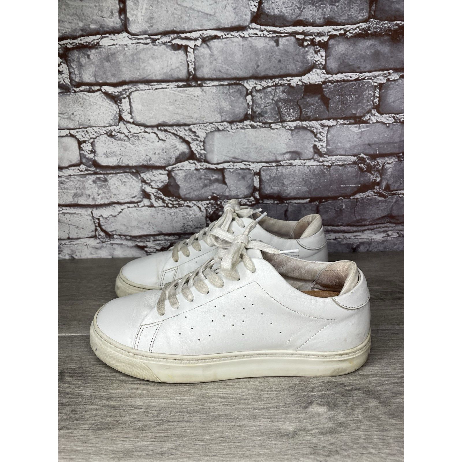 ALBA Alma Mater White Leather Lace Up Casual Sneakers Women’s Sz Size US 6.5 / IT 36.5 - 12 Thumbnail
