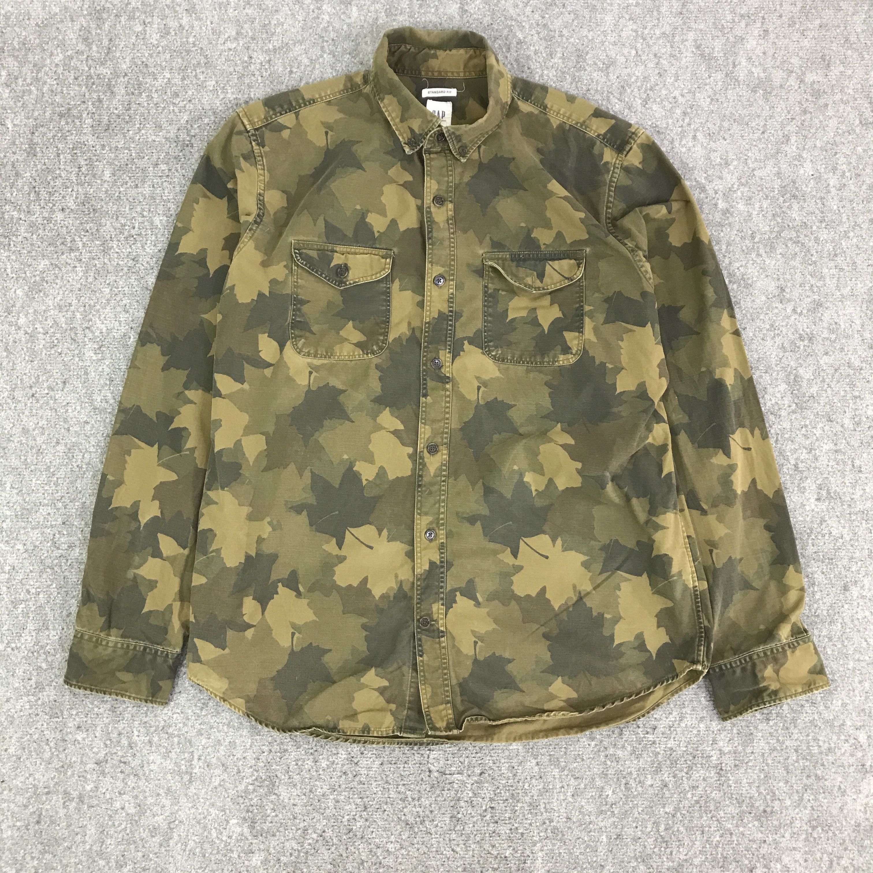 Gap GAP CAMO ARMY BUTTON UP SHIRT K116B13 Size US L / EU 52-54 / 3 - 1 Thumbnail