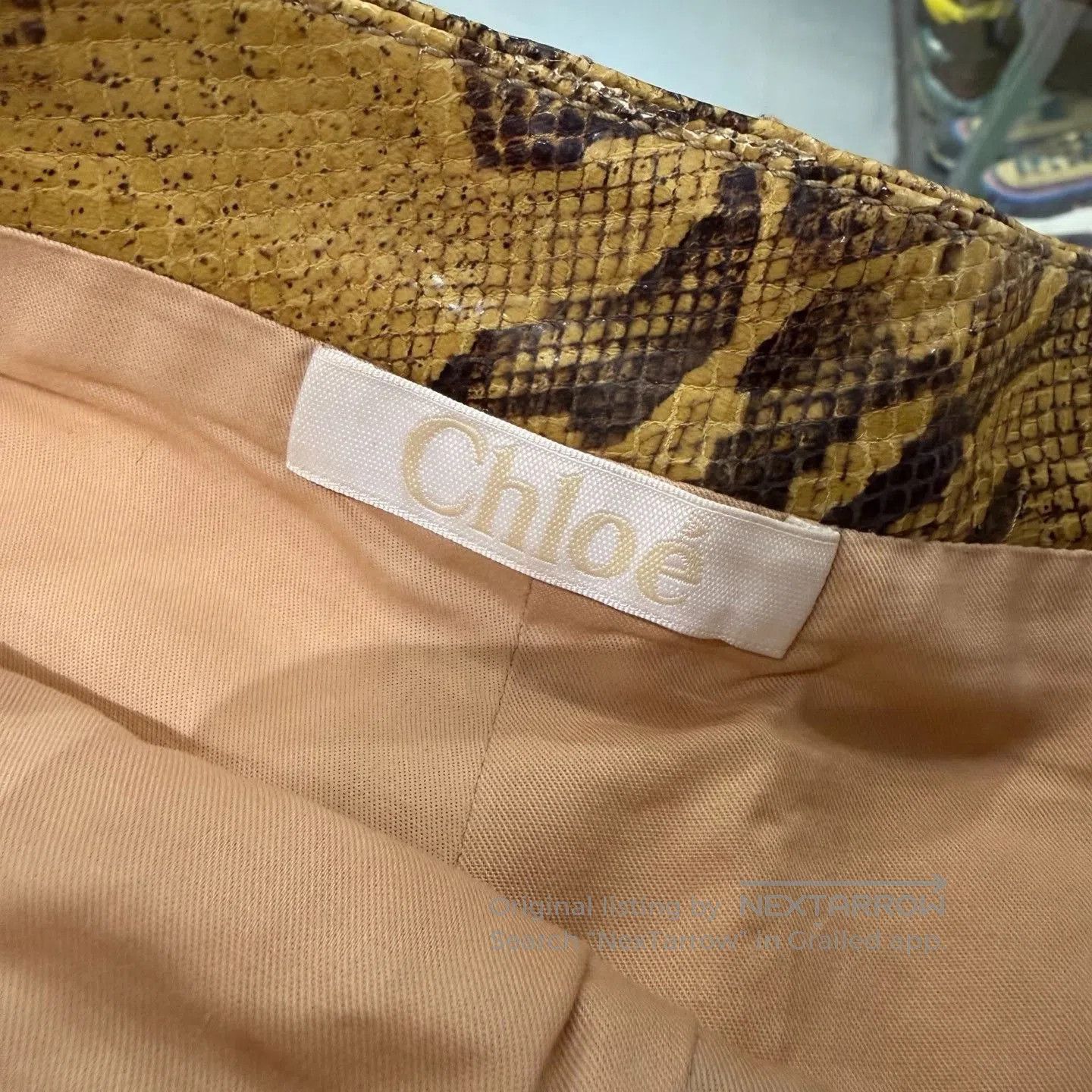 Chloe Chloe Snake Skin Runway Shorts. Size 33" - 5 Thumbnail