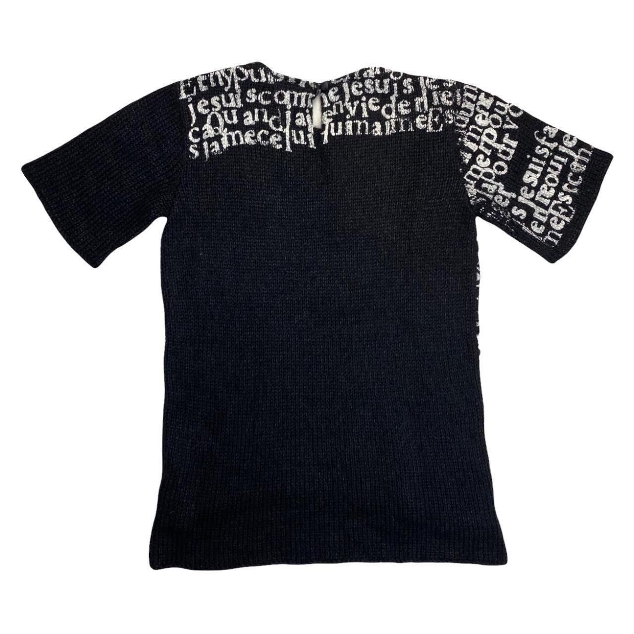 Other TAGO 1 of 1 Black French Text Print Knitted T-Shirt Size US M / EU 48-50 / 2 - 4 Thumbnail