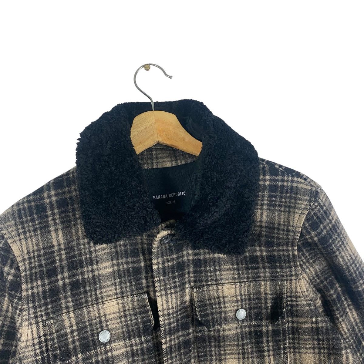 Banana Republic Banana Republic Wool Plaid Button Jacket M Size Brown/Black Size US M / EU 48-50 / 2 - 5 Thumbnail