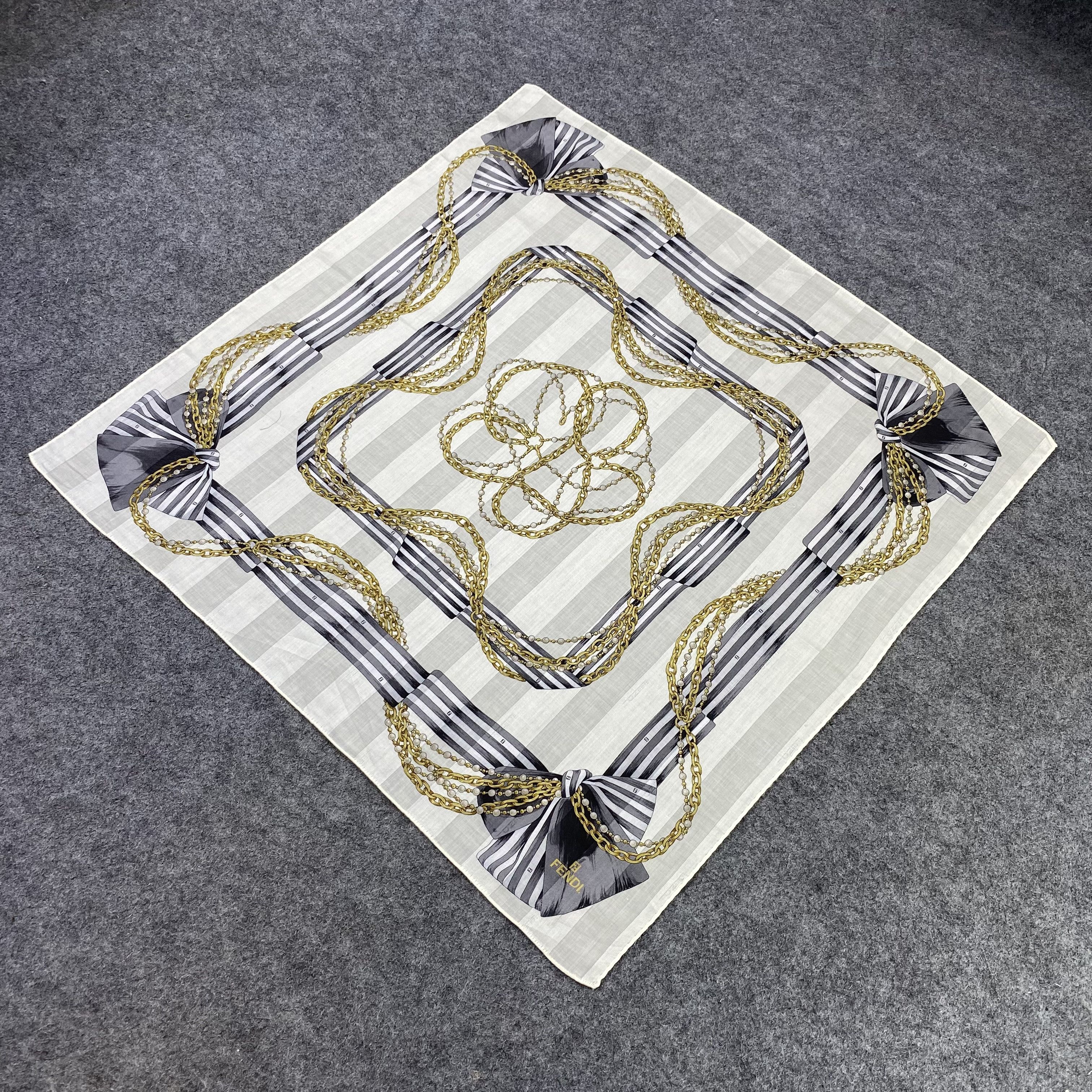Fendi Fendi Handkerchief Neckerchief Bandana-B1777 Size ONE SIZE - 4 Thumbnail